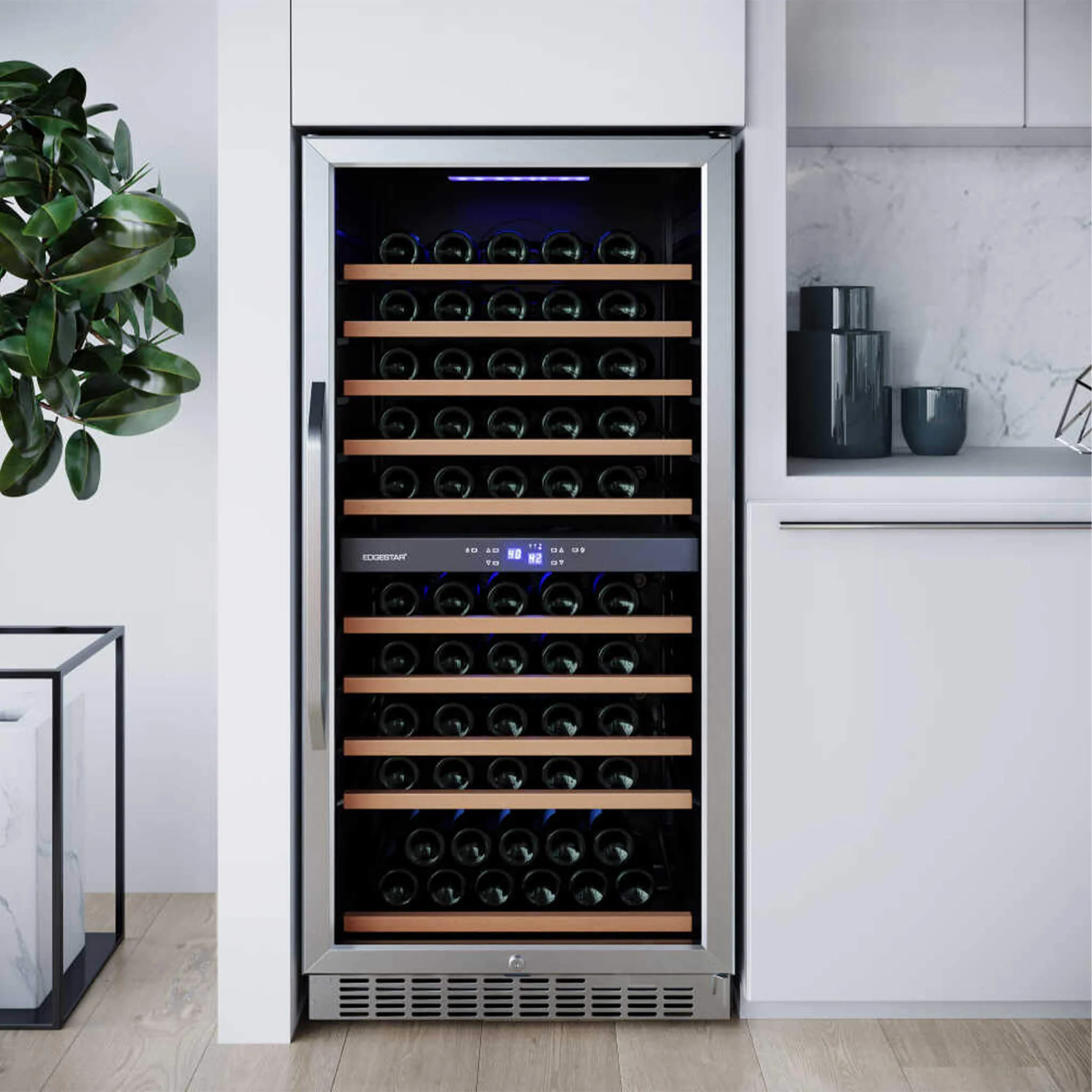 Edgestar Premium 101 Bottle Capacity Built In Dual Zone Wine Cooler 24" - Image 2