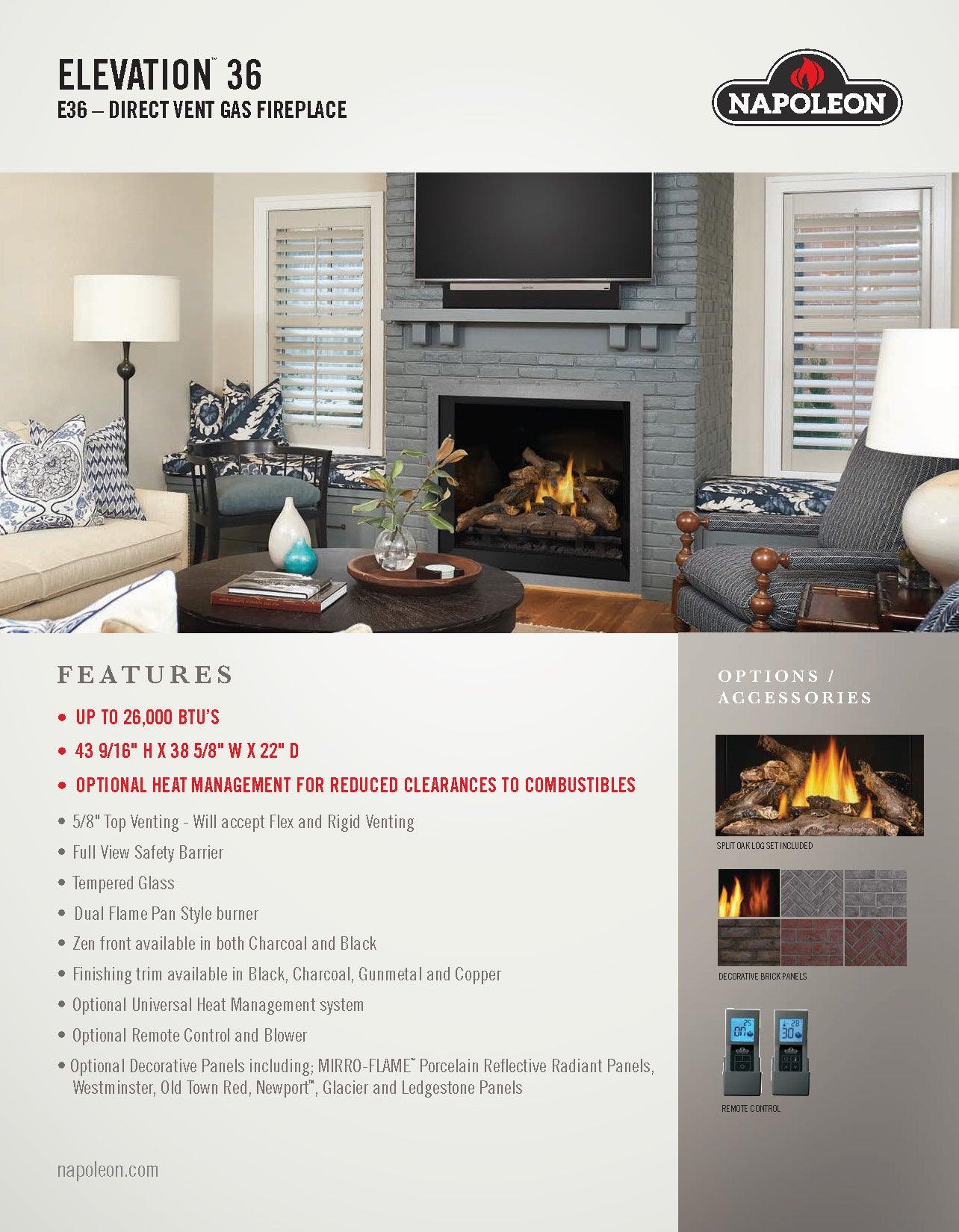 Elevation™ Series Direct Vent Fireplaces - Image 8