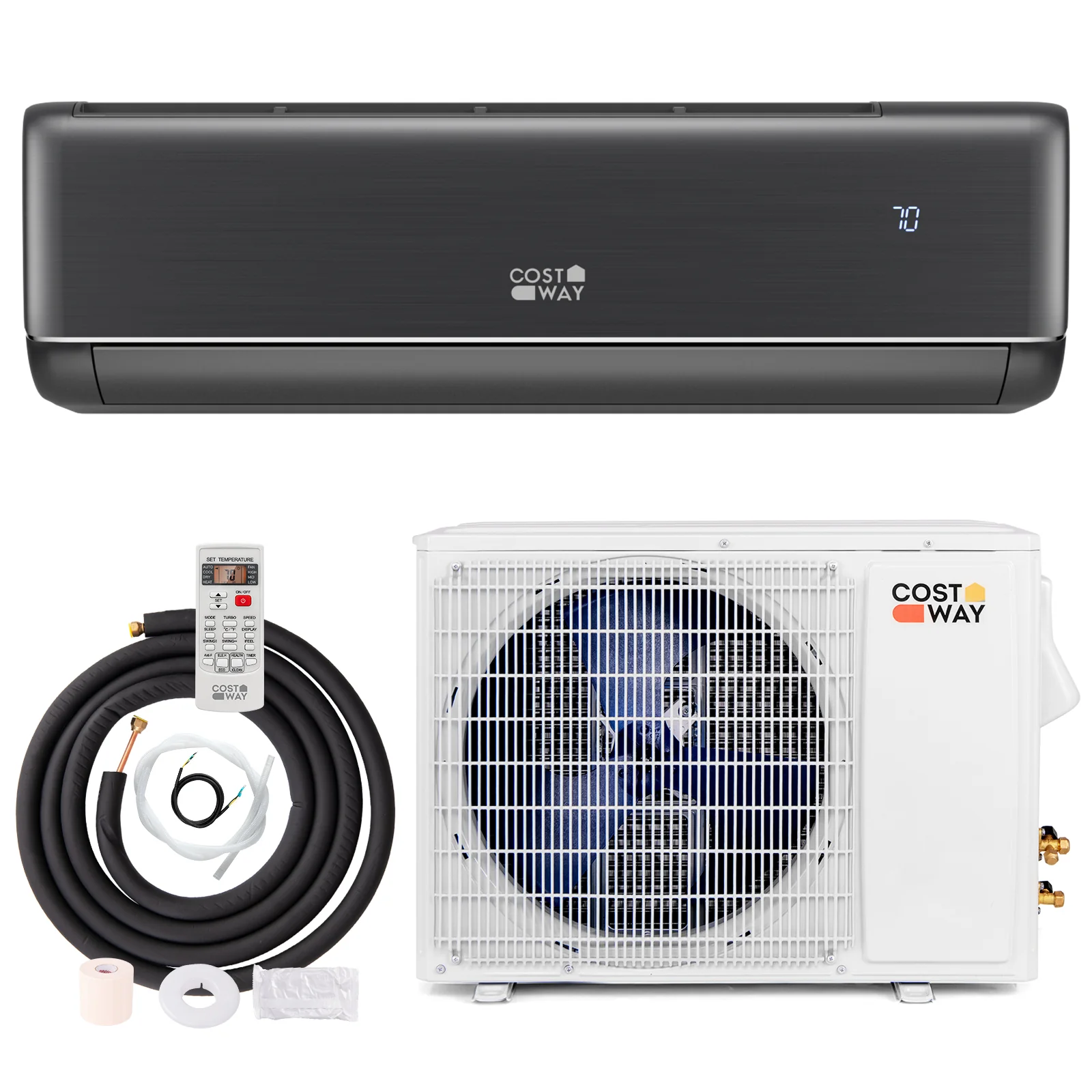 Energy Star Certified 18000 BTU 21 SEER2 208-230V Mini Split Air Conditioner and Heater Gray - Image 2