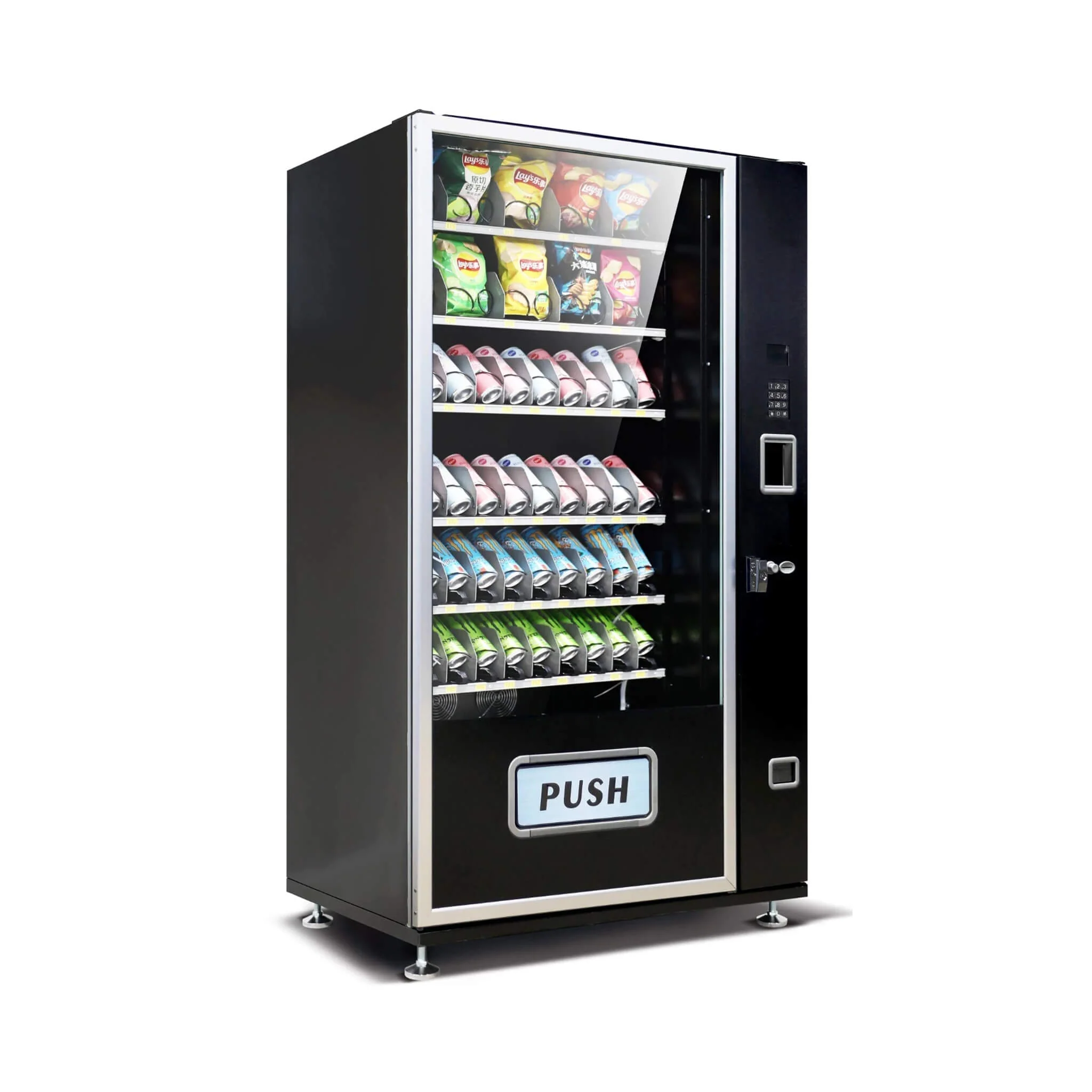 Epx Extra Large 6FT Snacks And Drinks Combo Vending Machine With Dual Zone Refrigeration And Bill Acceptor - Image 6