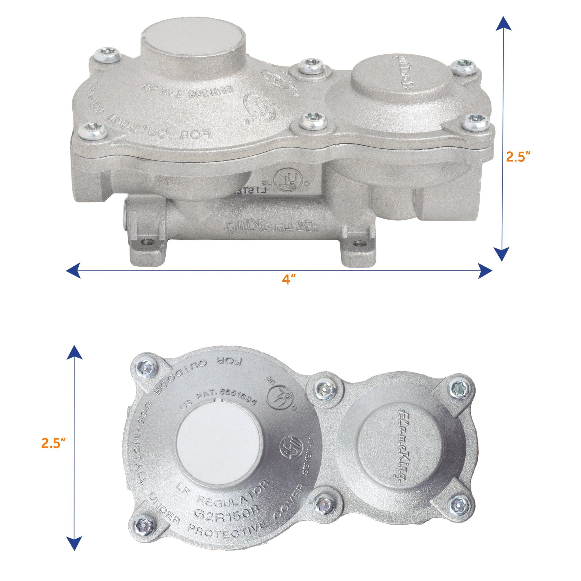 Flame King 2-Stage 160,000 BTU Propane LP Vertical Super Compact Regulator - Image 8