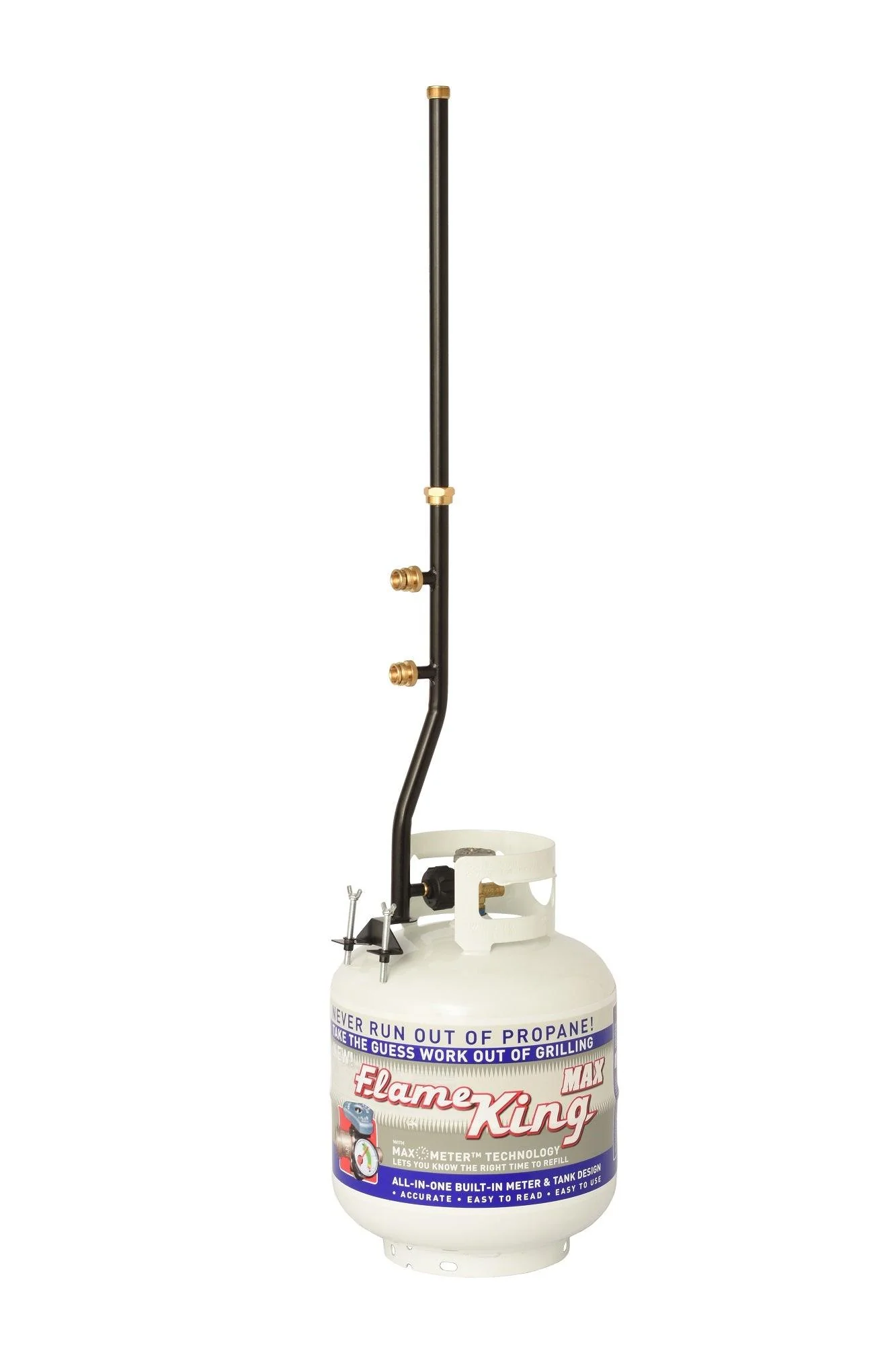 Flame King 3 Outlets Adapter 20 to 1LB Propane Tank Distribution Post Pole Tree Stem Stand - Image 5