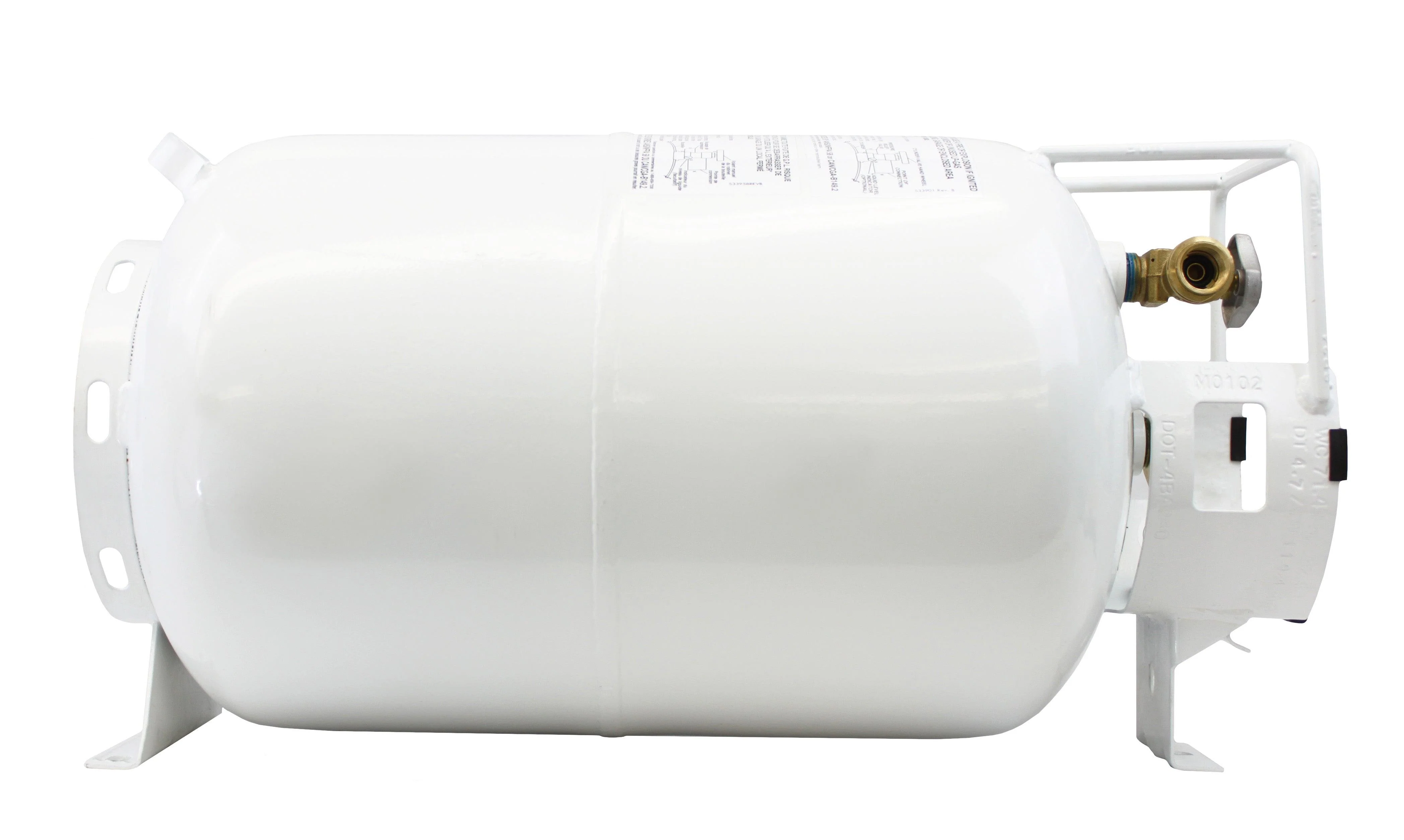 Flame King 30lb Horizontal Propane Cylinder Tank With Valve and Gauge RV Trailer - Image 3