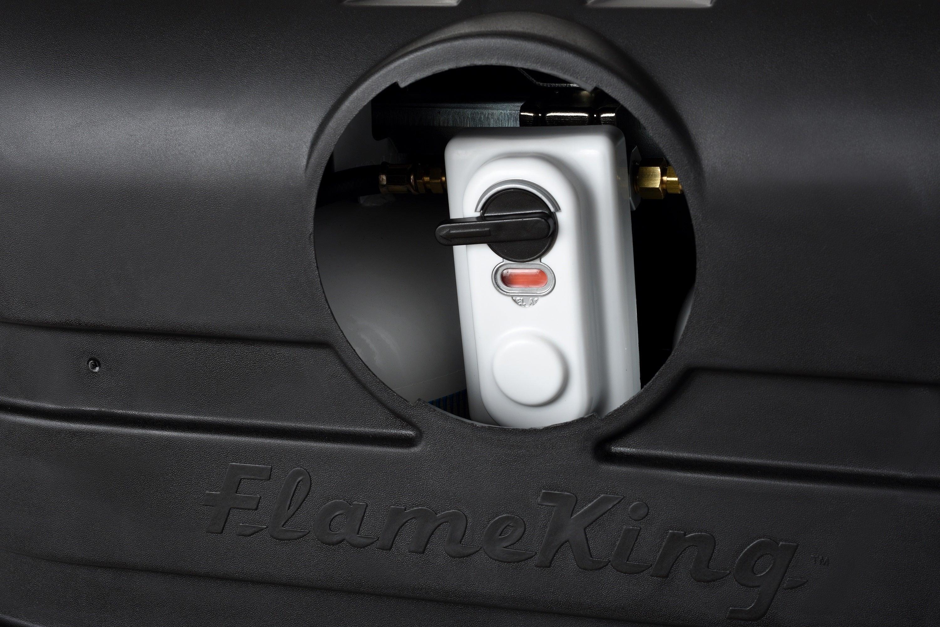 Flame King Dual 30LB LP Propane Tank Light Plastic Heavy Duty Cover RV Trailer Black - Image 4