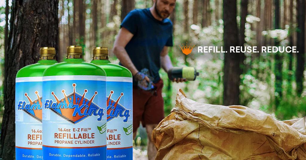 Flame King Eco Friendly Sustainable 1lb Empty Refillable Propane Tank LP Cylinder - Image 5