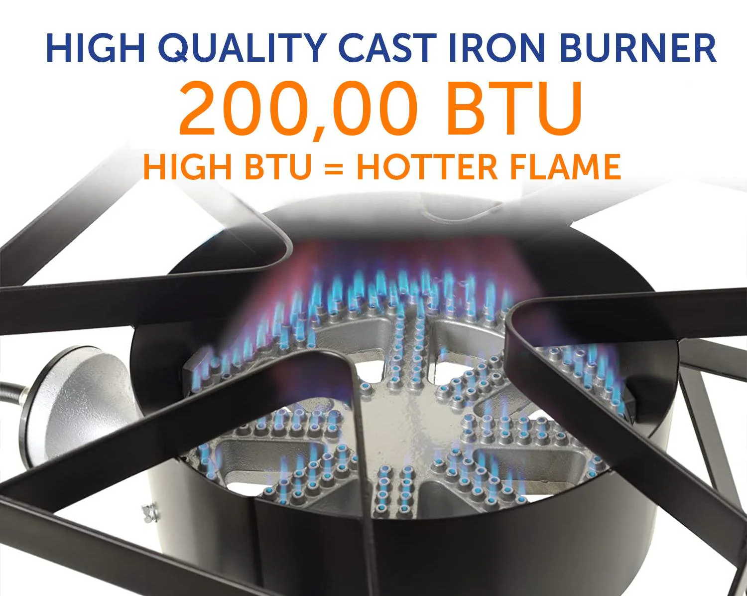 Flame King Heavy Duty 200,000 BTU Propane Gas Single Burner Cooker - Image 4
