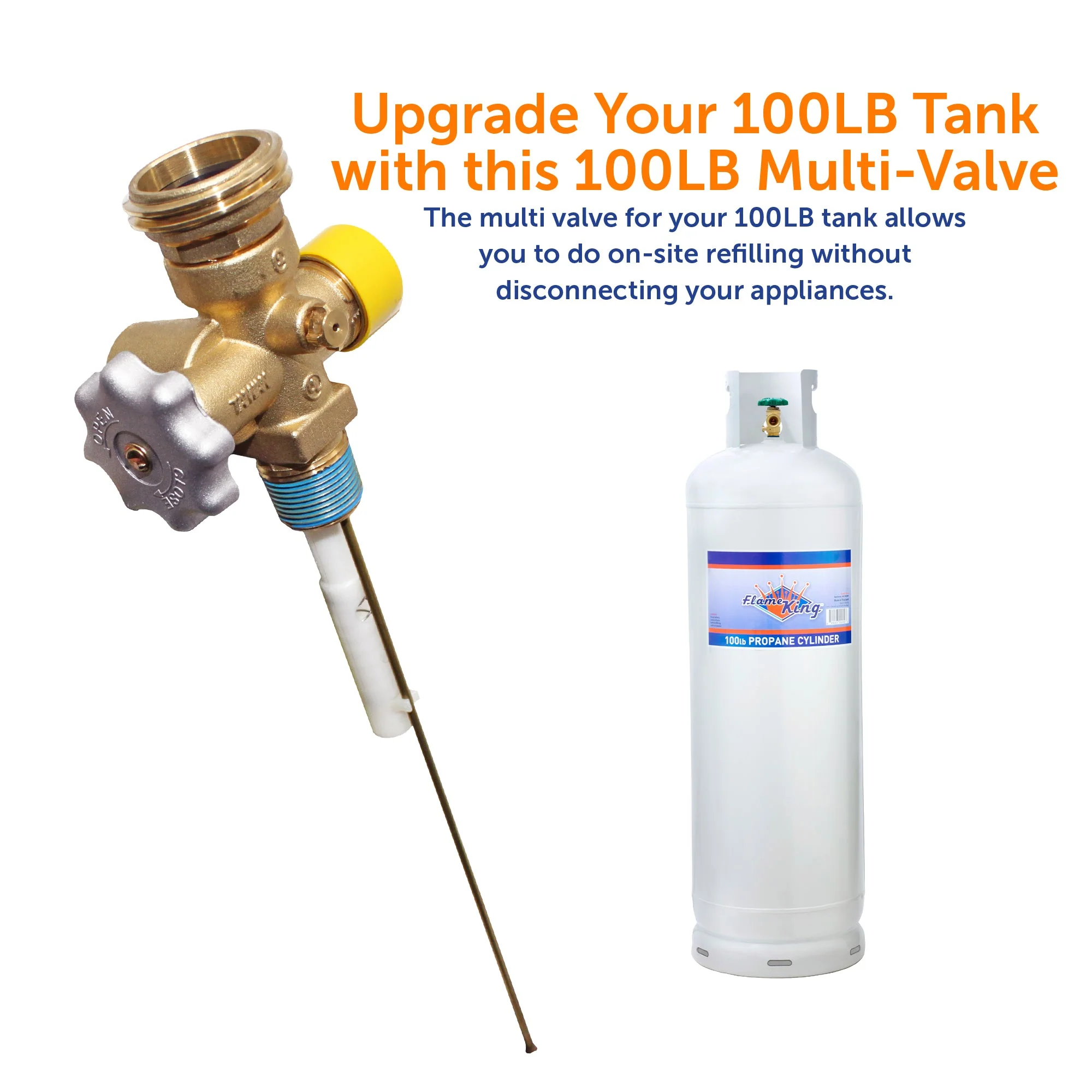 Flame King Multi Valve for 100lb Propane Cylinder - Image 4