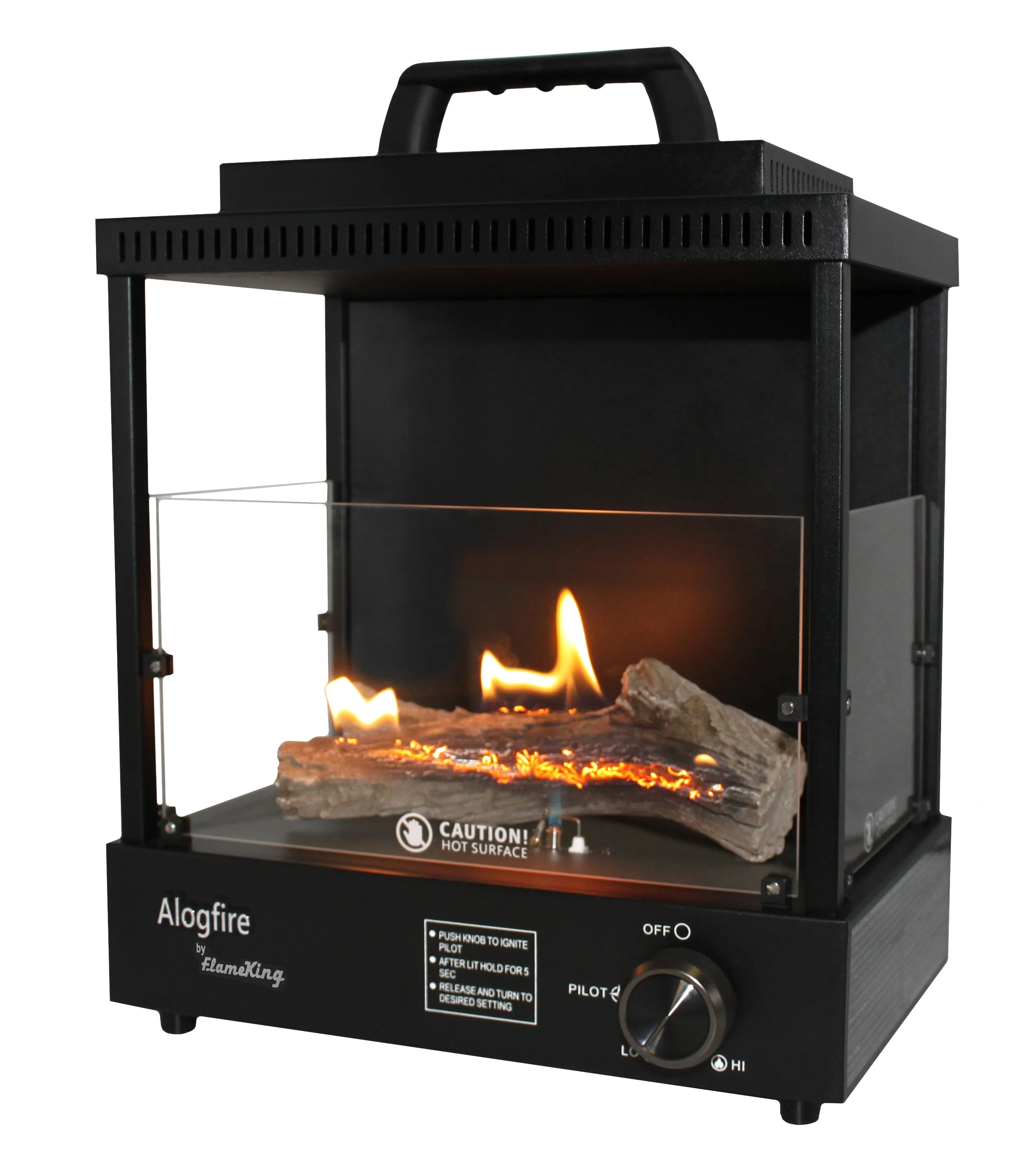 Flame King Portable Propane Alogfire Fireplace Heater Indoor and Outdoor - Image 6