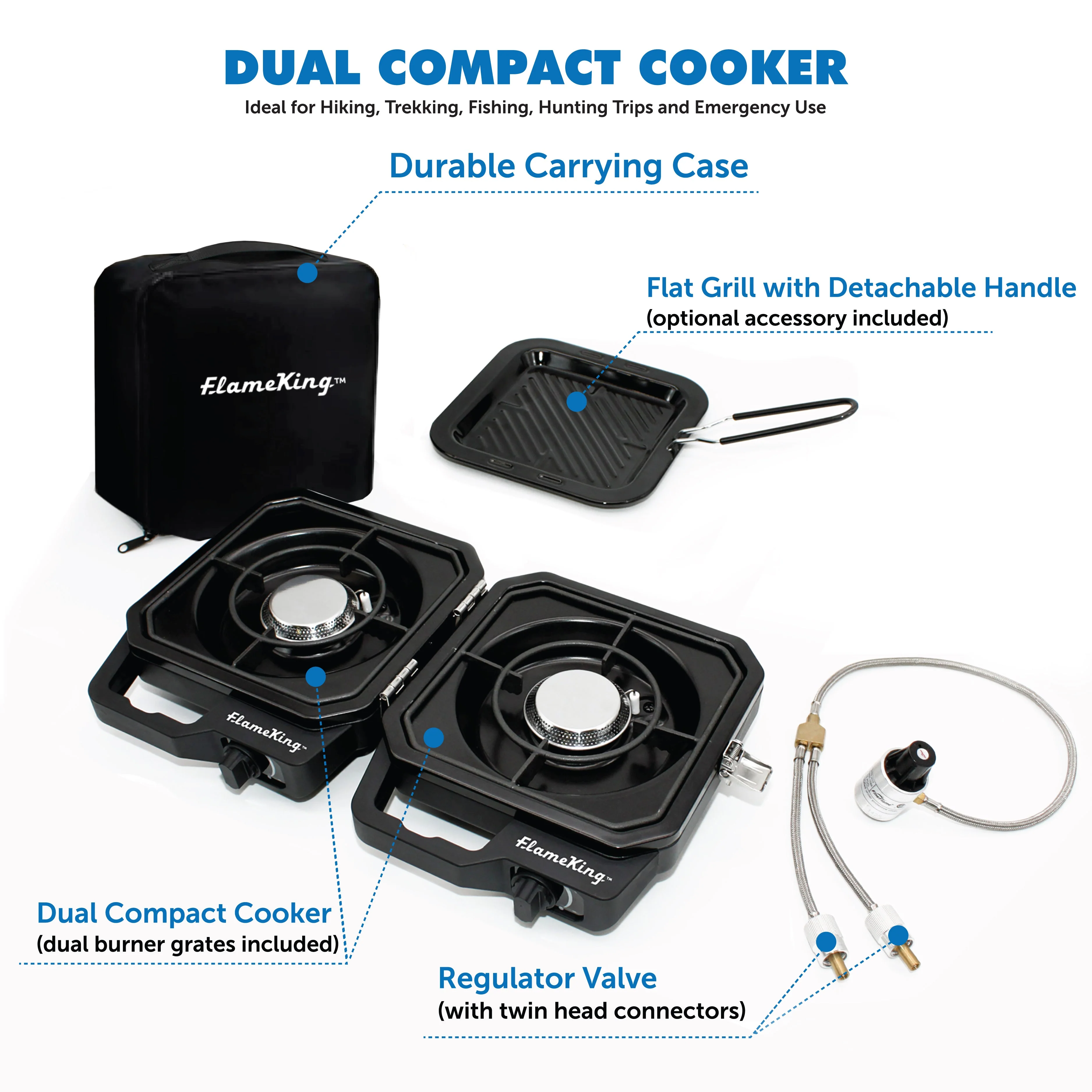 Flame King Portable Propane Campact Cooker - Image 3