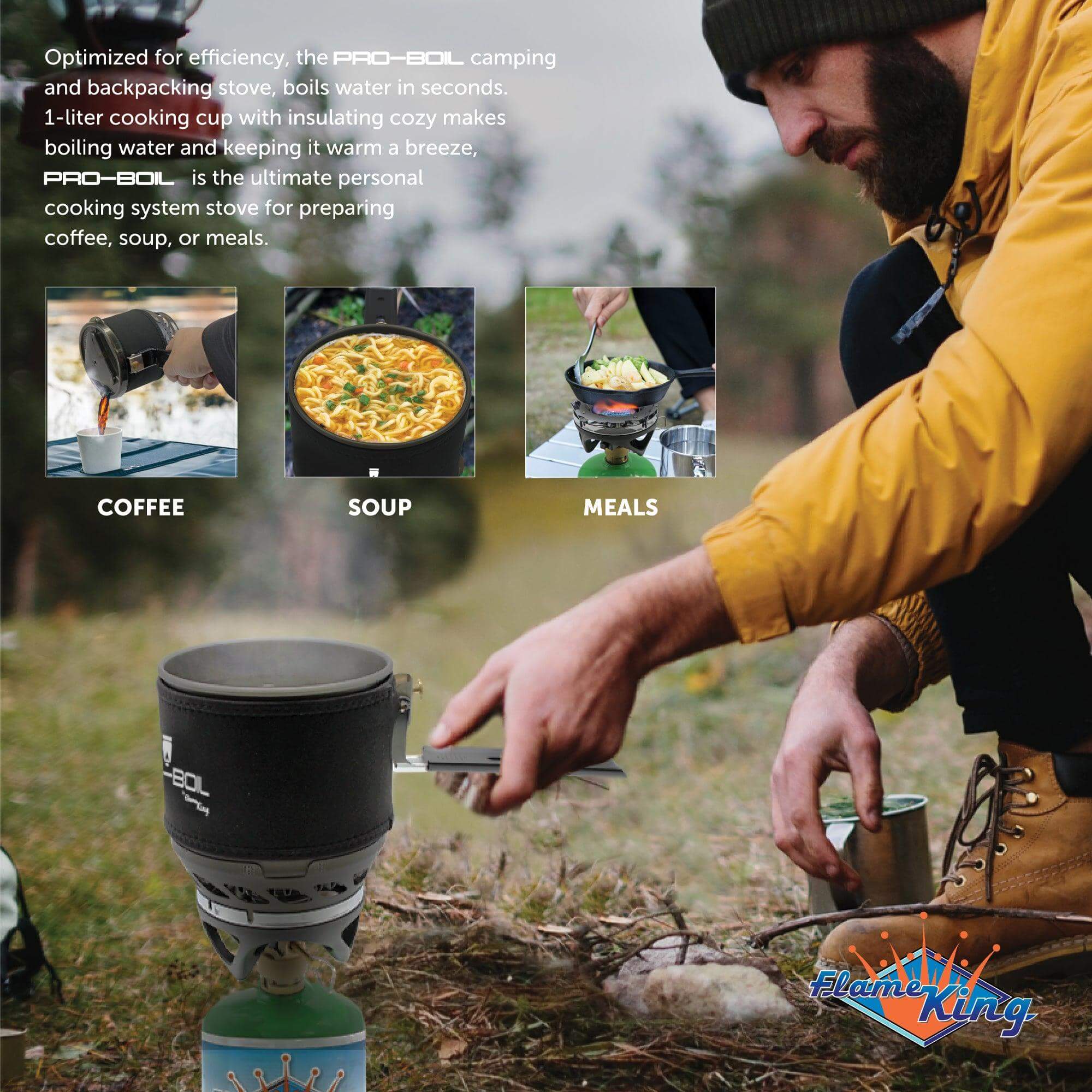 Flame King Pro-Boil Camping and Backpacking Stove Cooking System - Image 5