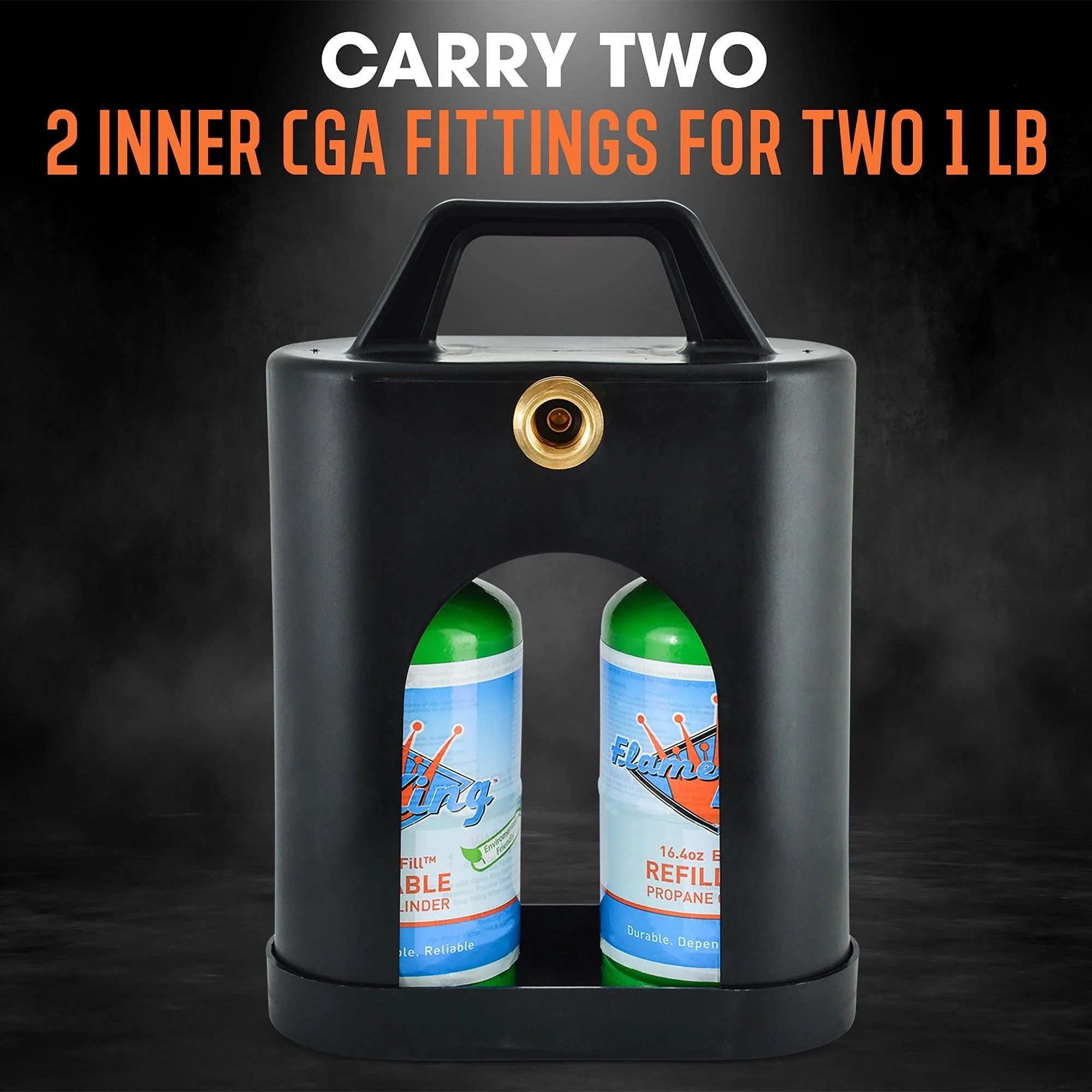 Flame King ProBoost Dual 1LB Propane Tank Carrier - Image 3