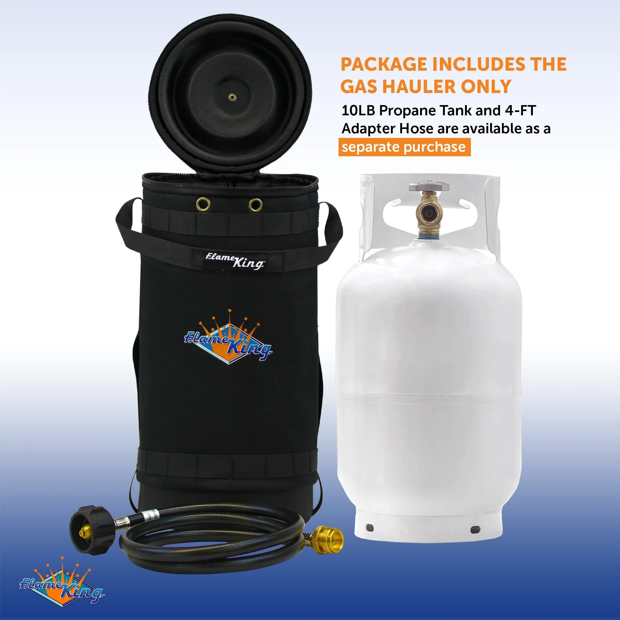 Flame King Propane Gas Hauler for 10lb Propane Tank Insulated Protective Carry Case - Image 3