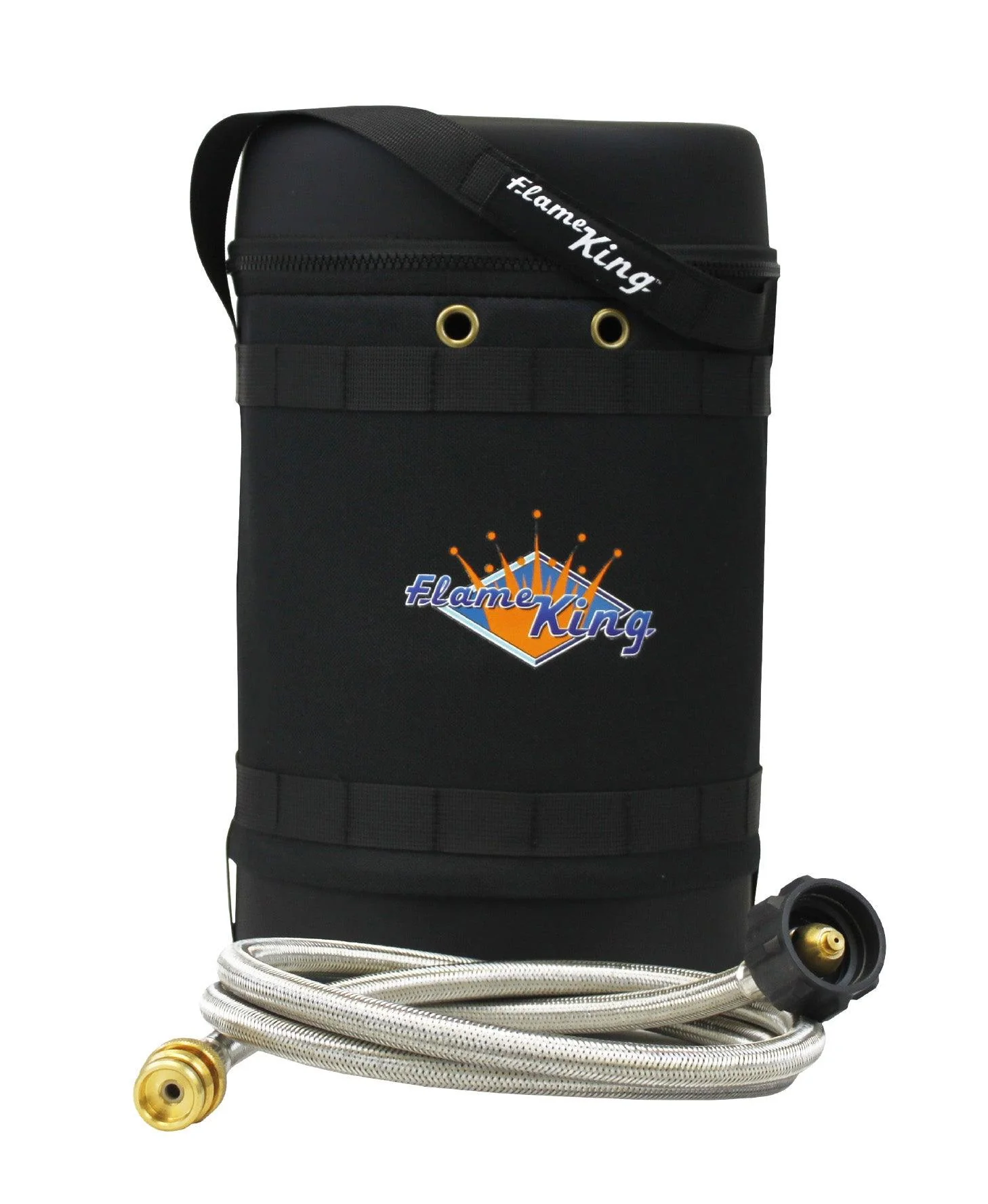 Flame King Propane Gas Hauler Kit 5lb Gauge Propane Tank, Adapter Hose and Insulated Protective Carry Case - Image 6