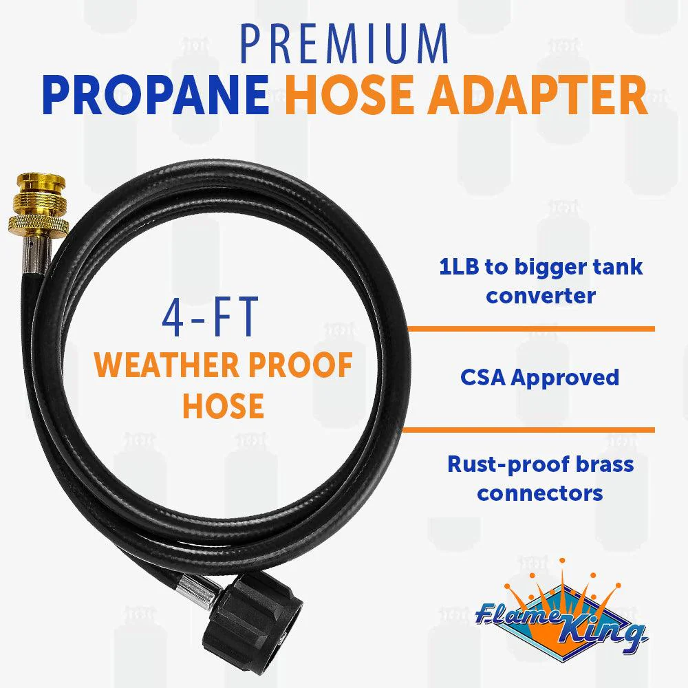 Flame King Propane Gas Hauler Kit 5lb Propane Tank, Adapter Hose and Insulated Protective Carry Case - Image 5