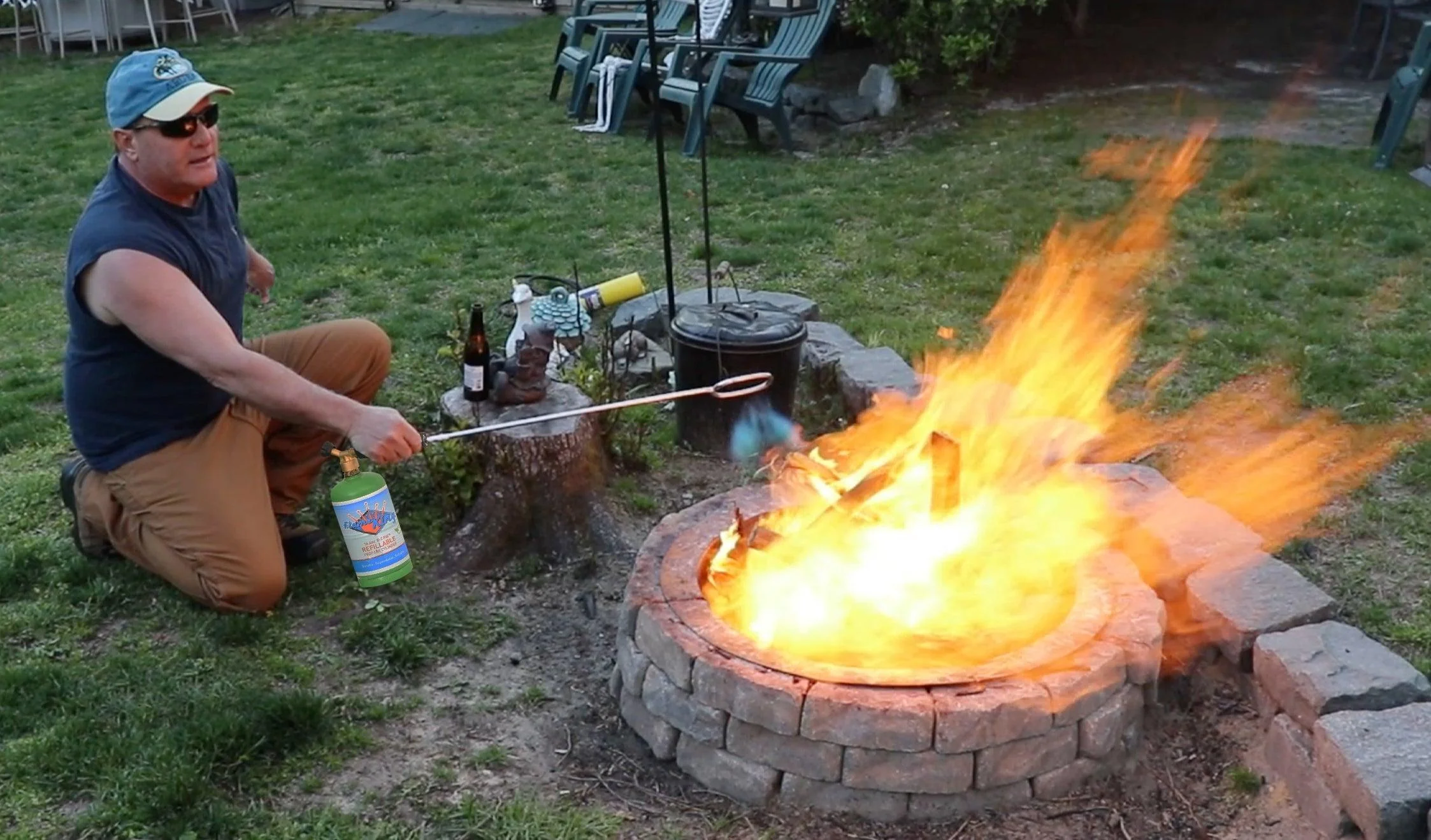 Flame King Propane LP Log Lighter Starter for 1lb Propane Tanks - Image 5