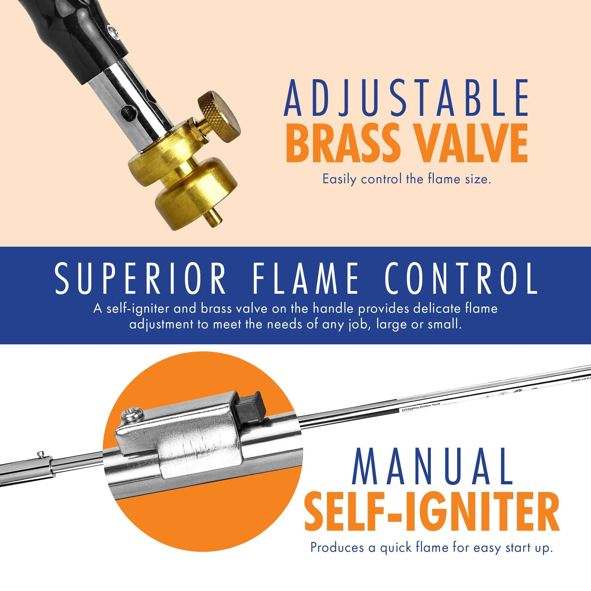 Flame King Propane Torch Weed Burner with Integrated Lighter - Image 8