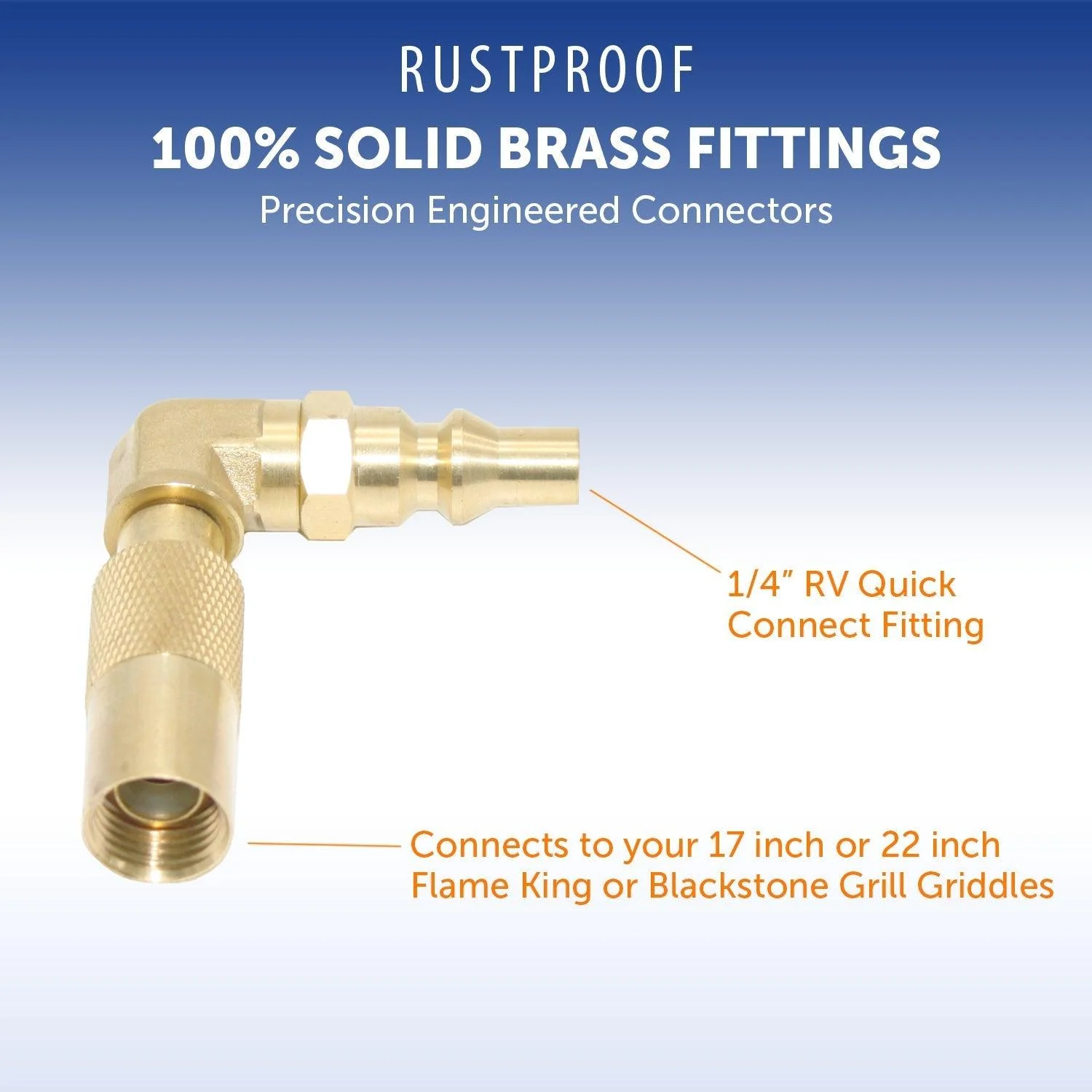 Flame King RV Quick Connect Elbow Adapter for 17" or 22" Griddle - Image 6