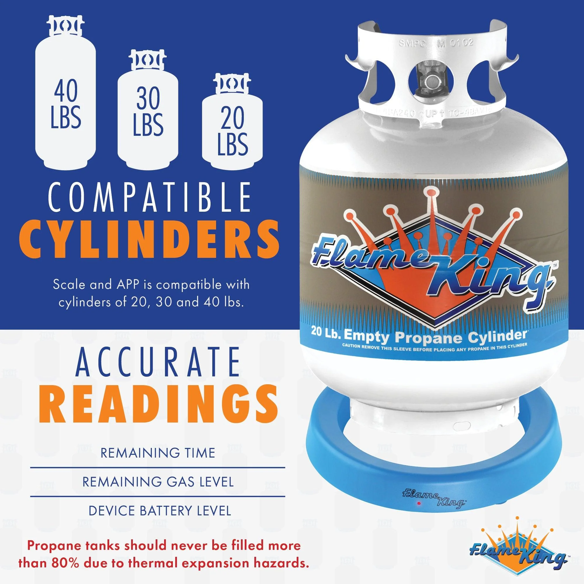 Flame King Smart Wireless Gauge Propane Tank Scale - Image 2