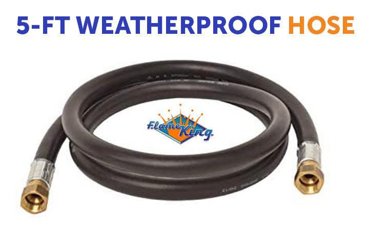 Flame King Thermo Rubber RV Slide Out Hose Assembly, 60 Inch, 3/8 Inch ID, Female to Female - Image 2
