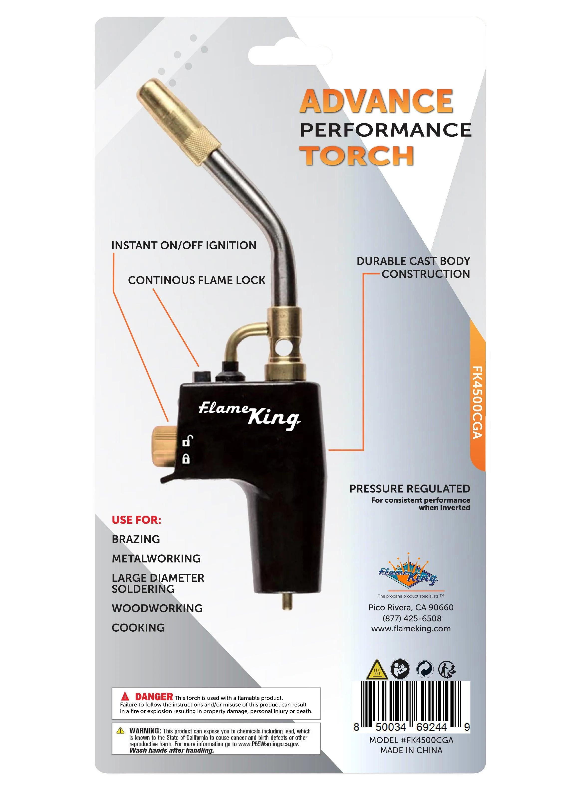 Flame King Welding Propane Torch Head High Intensity Swirl Flame - Image 5