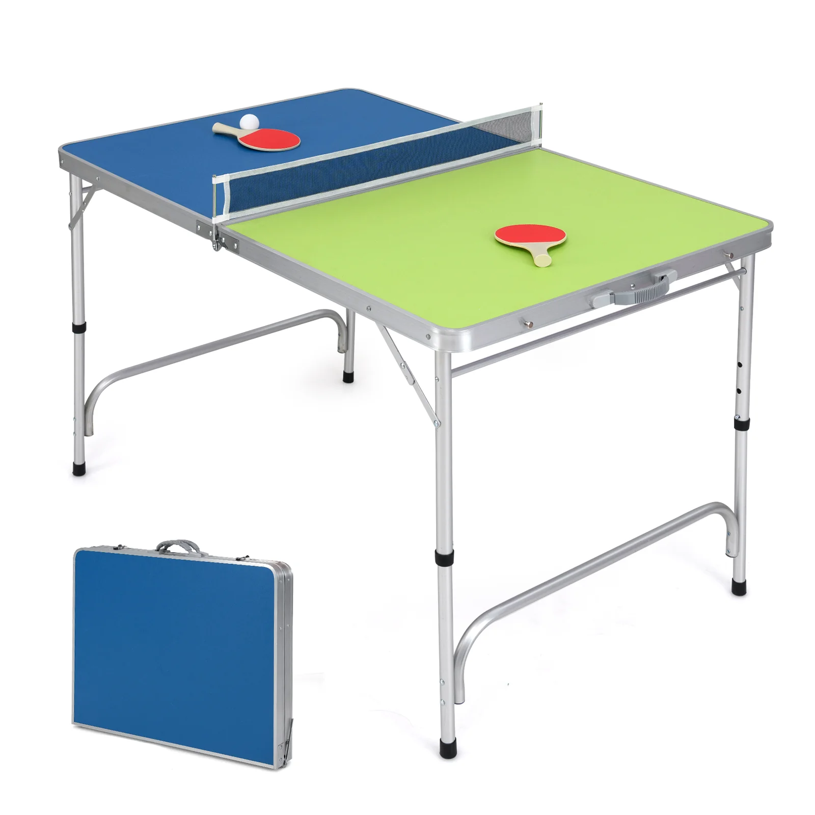 Foldable Ping Pong Table Game Set Mini Table Tennis Table with Adjustable Height - Image 4