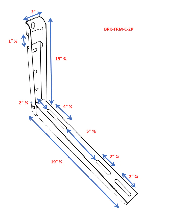 Folding Mounting Bracket for Mini Split Unit with Leveler - Image 2
