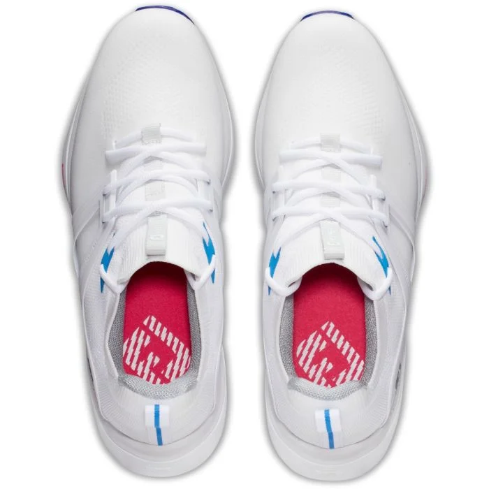 FootJoy HyperFlex Golf Shoes - White/Blue 51118 - Image 3