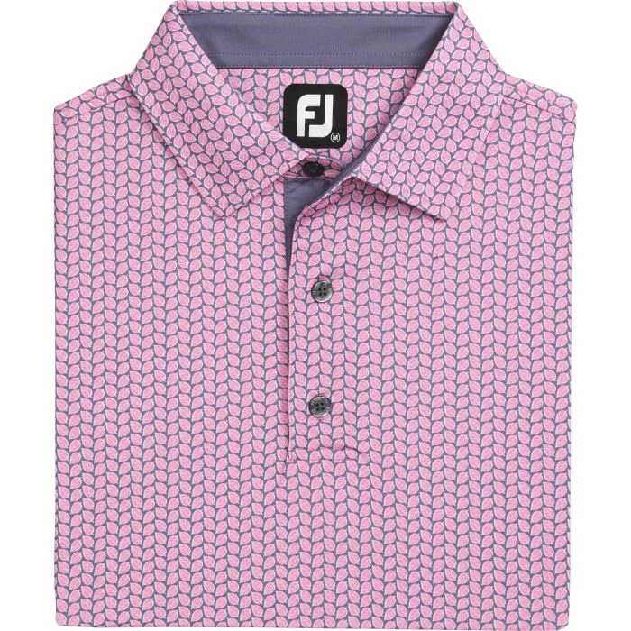FootJoy Leaf Print Lisle Golf Polo - Image 4