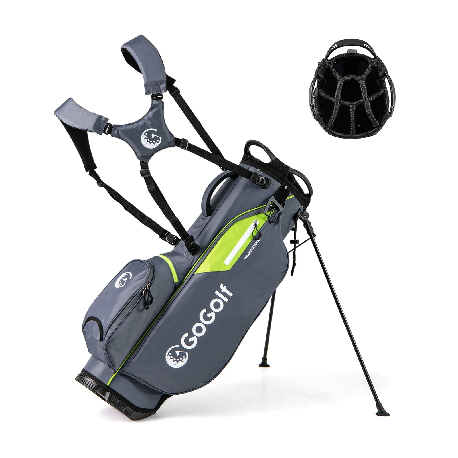 Golf Stand Bag Lightweight Golf Bag with 8 Way Top Dividers and 5 Zippered Pockets - Image 14