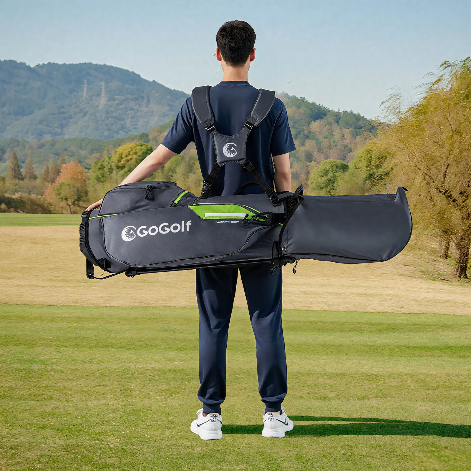 Golf Stand Bag Lightweight Golf Bag with 8 Way Top Dividers and 5 Zippered Pockets - Image 16