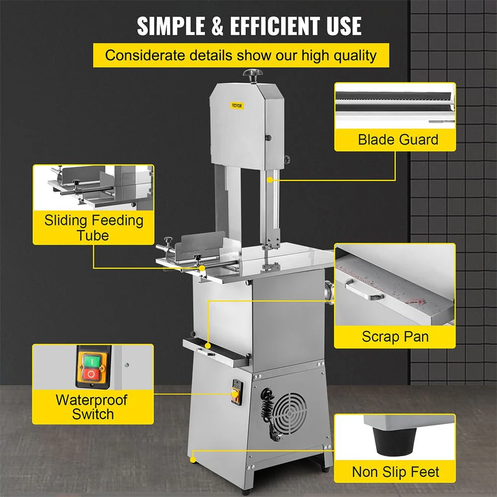 Heavy-Duty Industrial Electric Meat Bandsaw Bone Cutting Machine 550W - Image 10