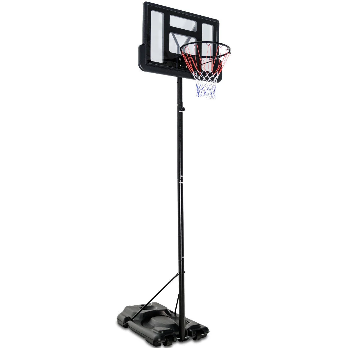 Height Adjustable Portable Shatterproof Backboard Basketball Hoop with 2 Nets - Image 3