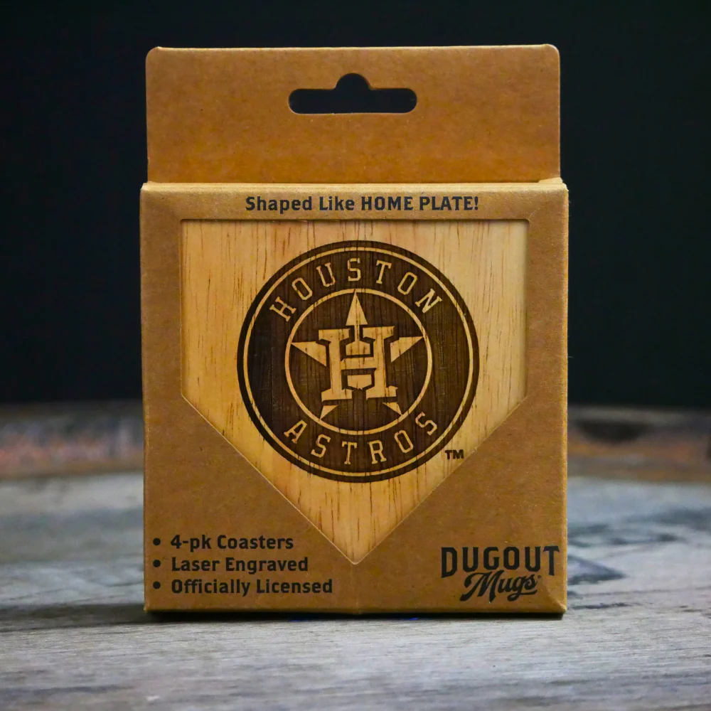 Houston Astros Dugout Mug® | Wood Coaster - Image 2