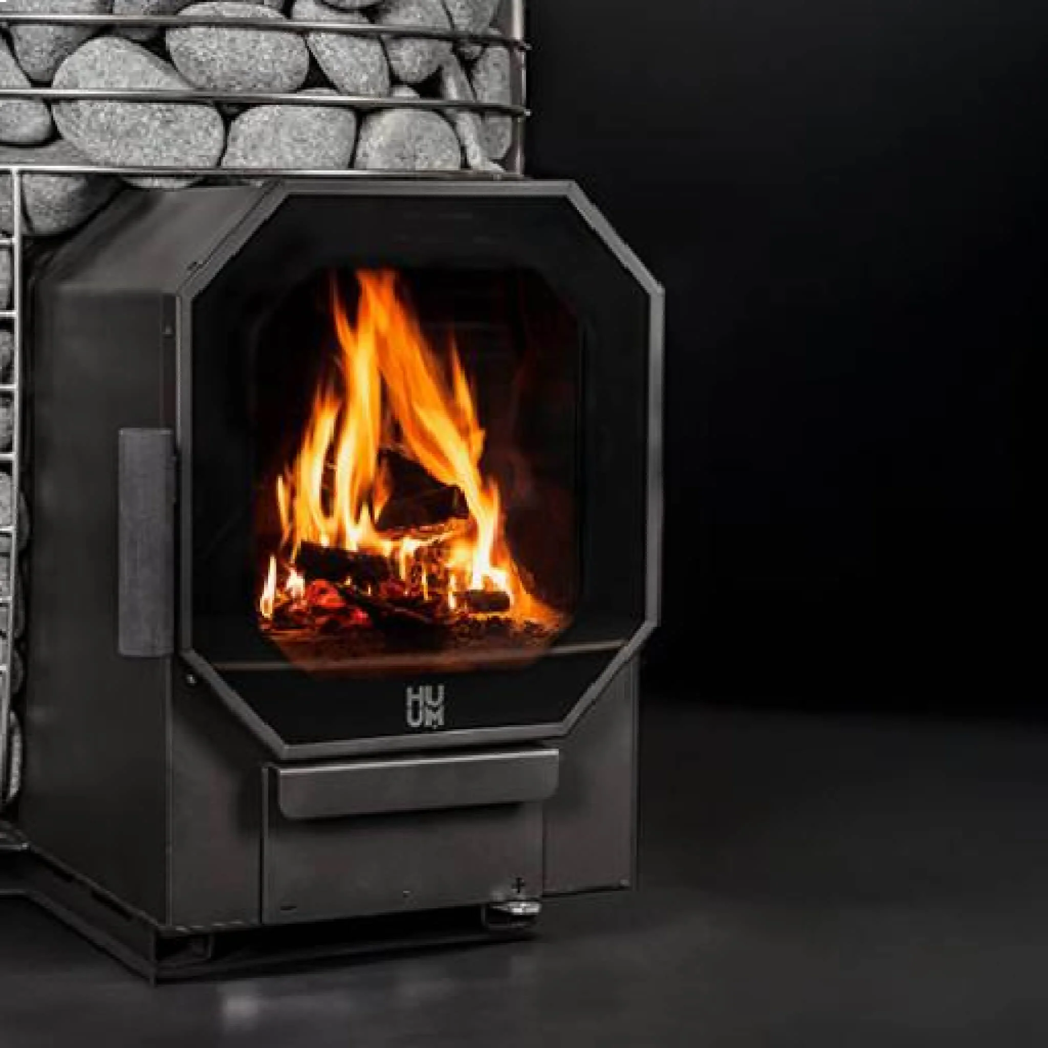 Huum Hive Flow 9.8KW Wood-Burning Sauna Stove With Sauna Stones - Image 5