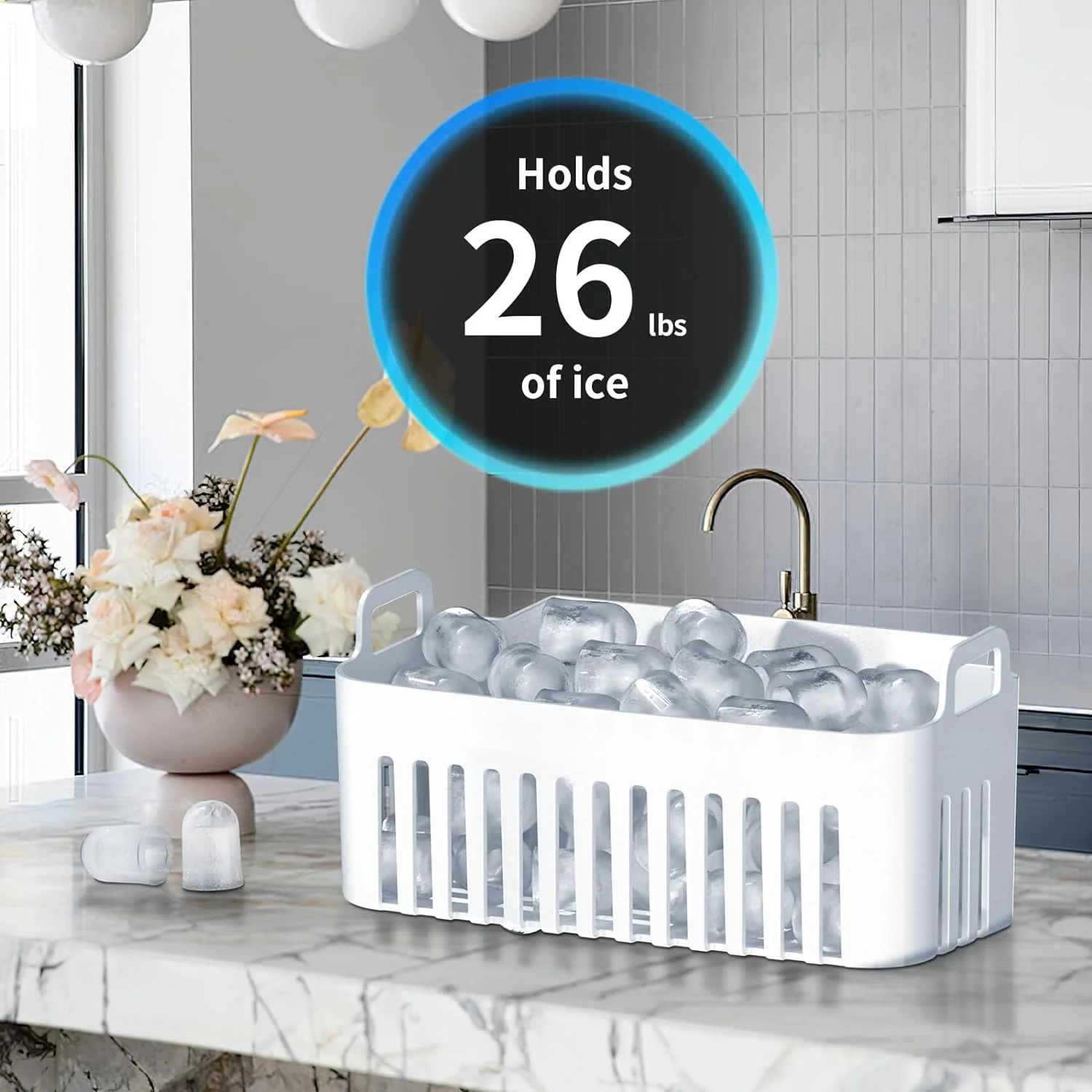 Ice Makers Countertop 26.5Lbs 24H Self-Cleaning Portable Z4701 - Image 14