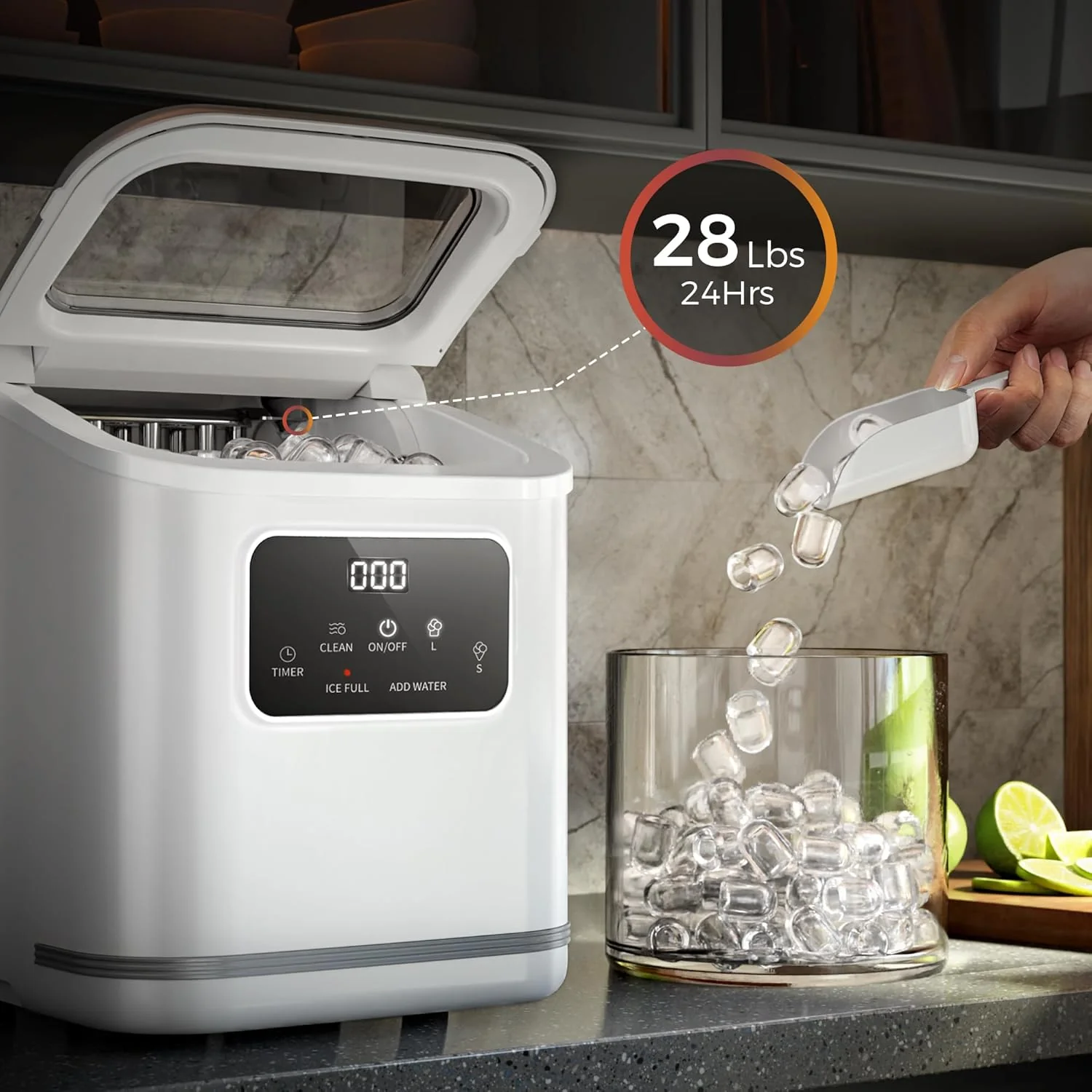 Ice Makers Countertop with LED Screen Control Panel Z5812KH - Image 10