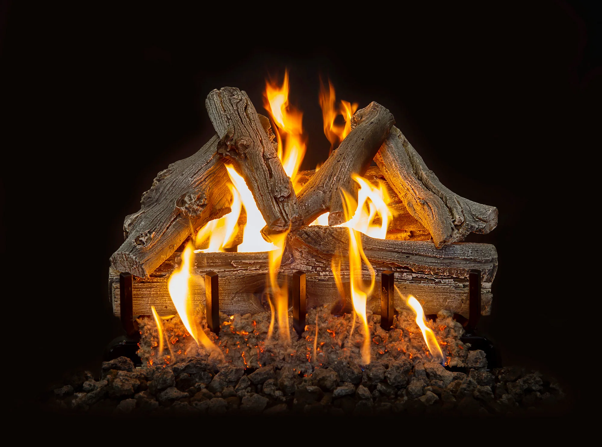 Western Driftwood See Through Vented Indoor/Outdoor Log Sets - Logs Only - Image 2