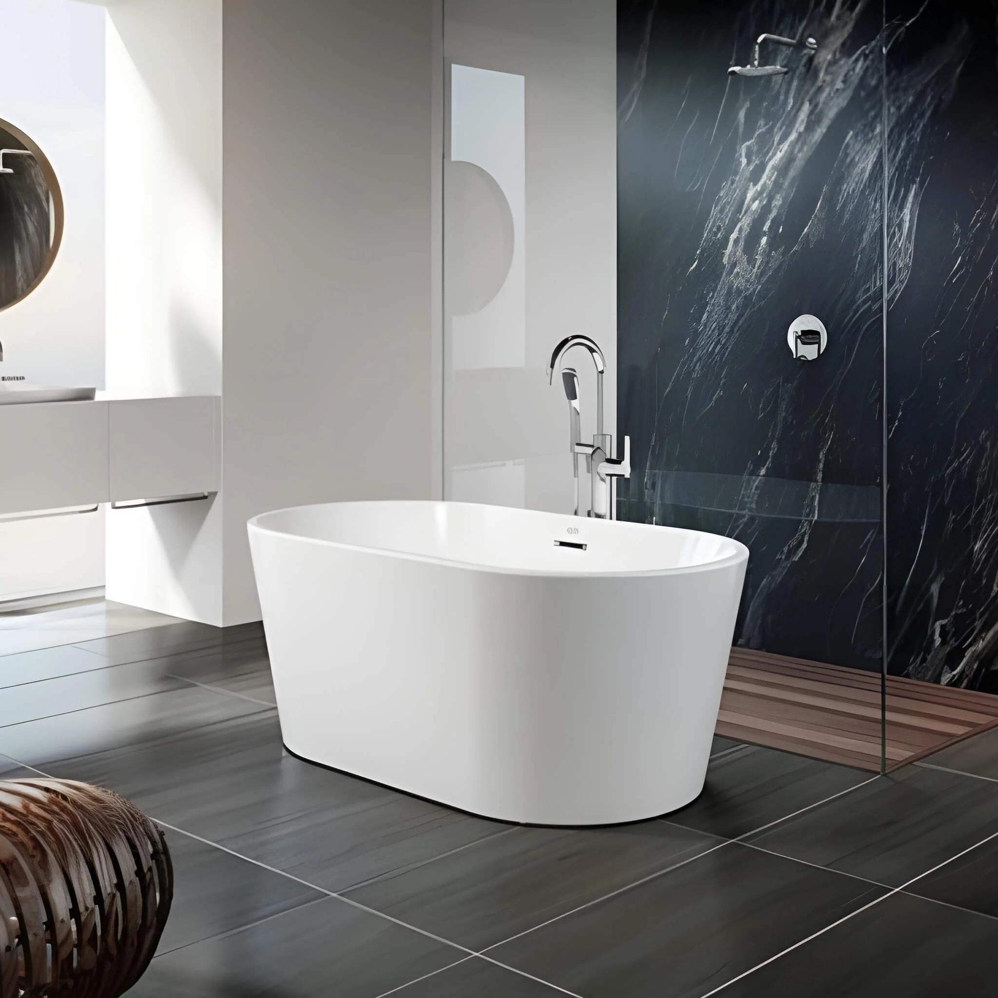 Jacuzzi Celeste 70" Freestanding Ergonomic Soaking Tub