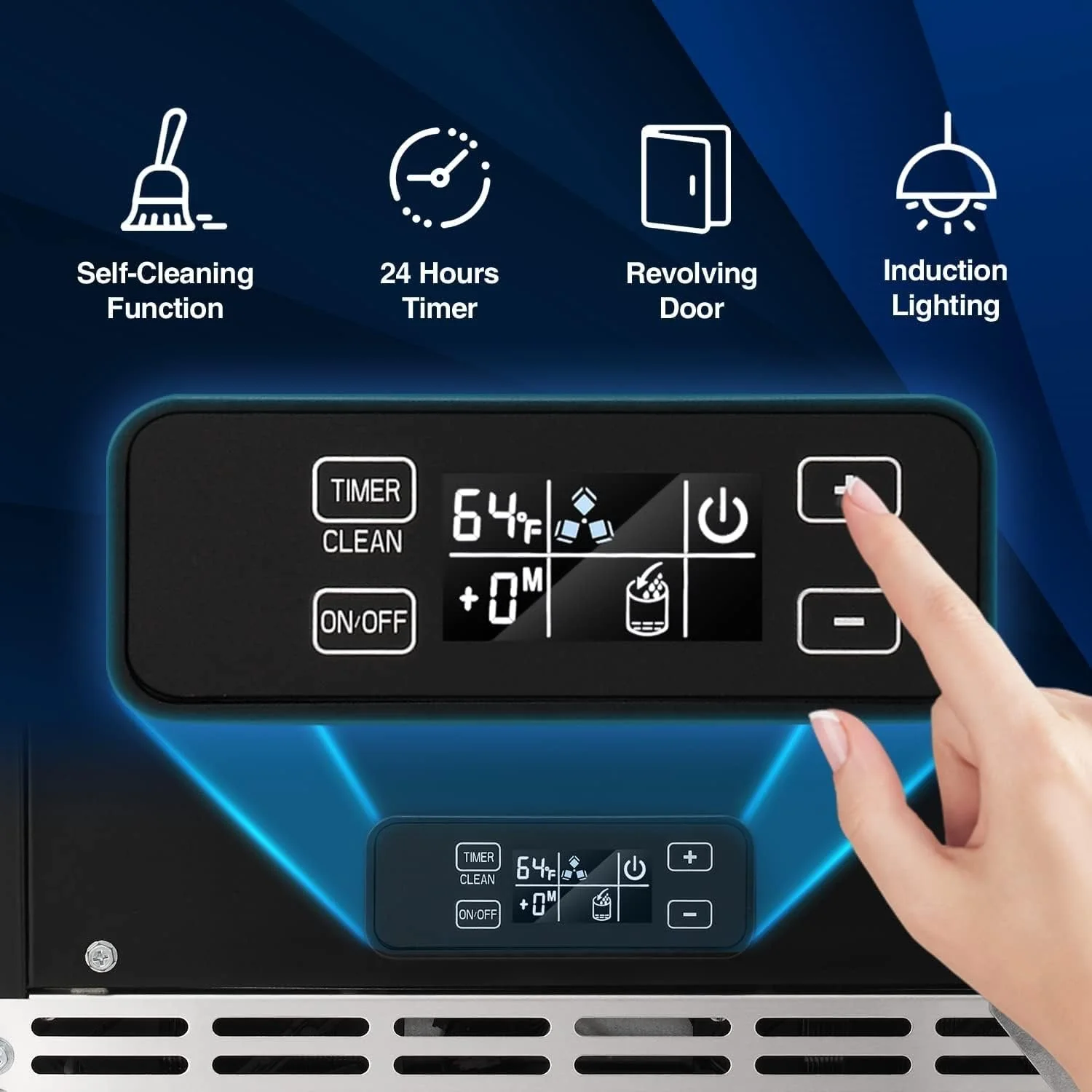 Kismile Commercial Built-in Ice Maker 80 Lbs Under Counter Ice Maker with 24HR Timer Reversible Door Ice Maker for Home & Office - Image 3