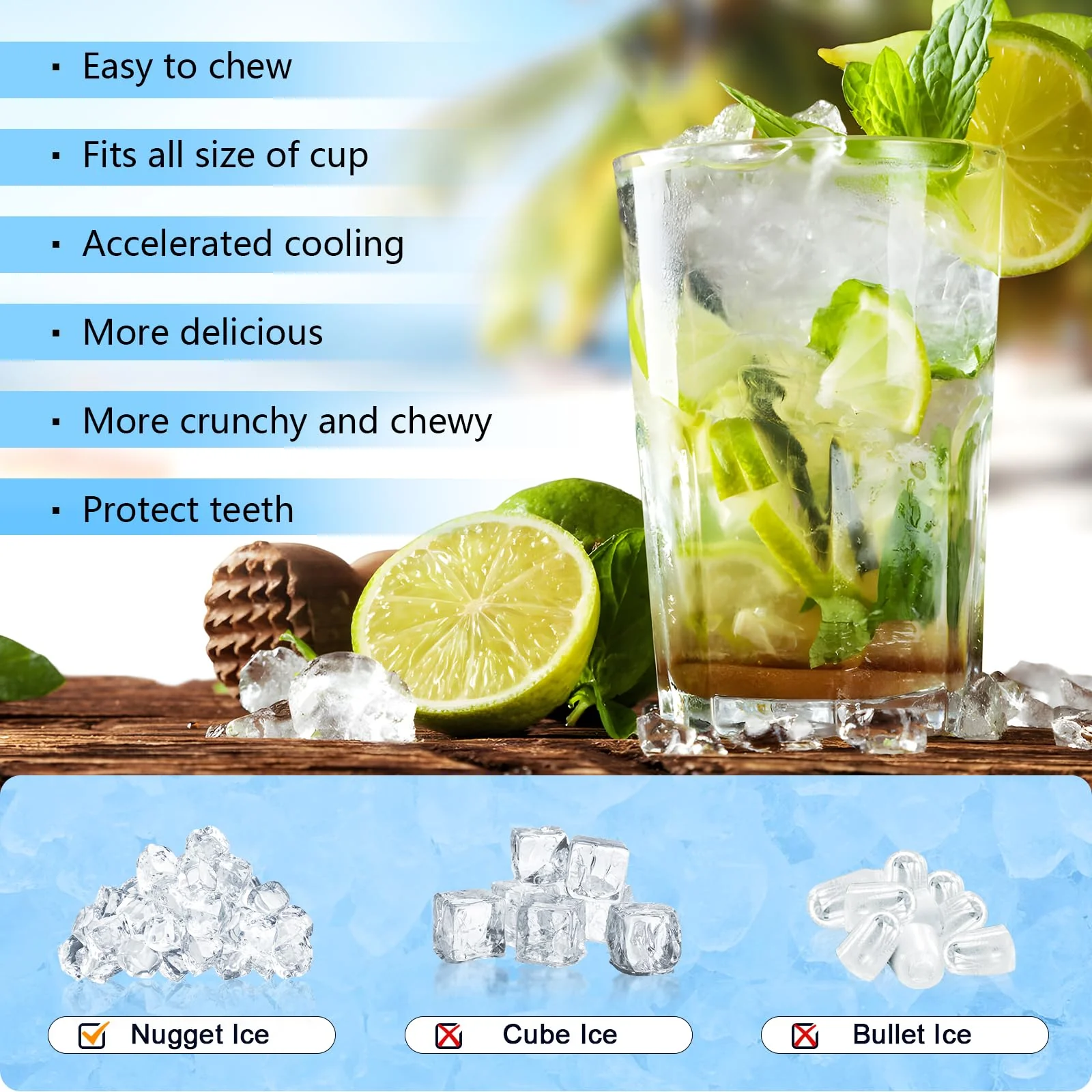 Kismile Nugget Countertop Ice Maker Z5815NB - Image 12