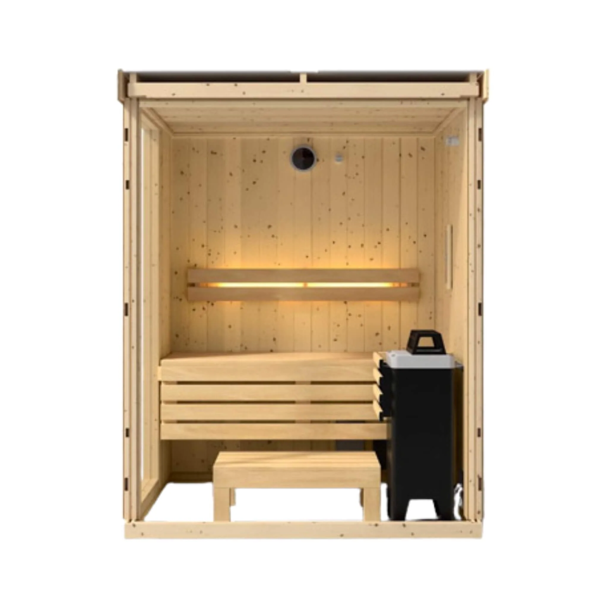 Kohler C1 Luxury Indoor Scandinavian Spruce Home Sauna Kit - Image 2