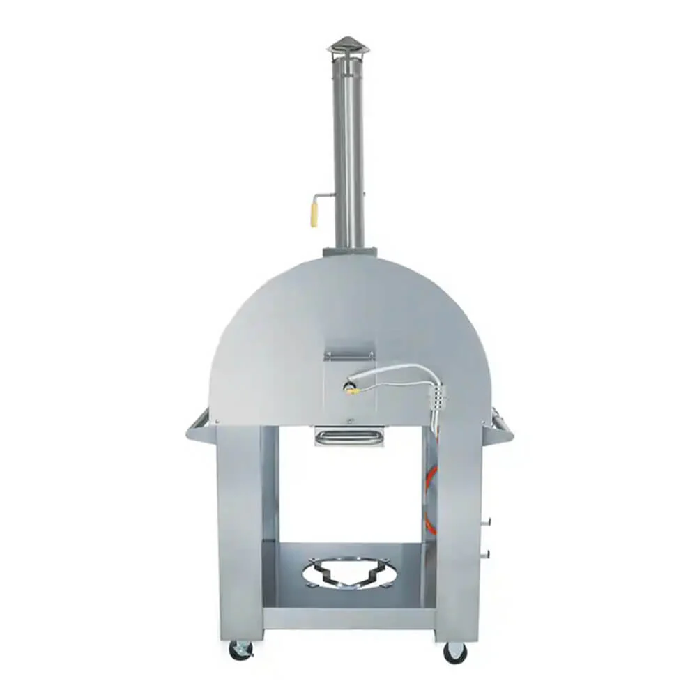KoKoMo Grills Premium 32" Stainless Steel Dual Fuel Gas Or Wood Fired Pizza Oven - Image 6