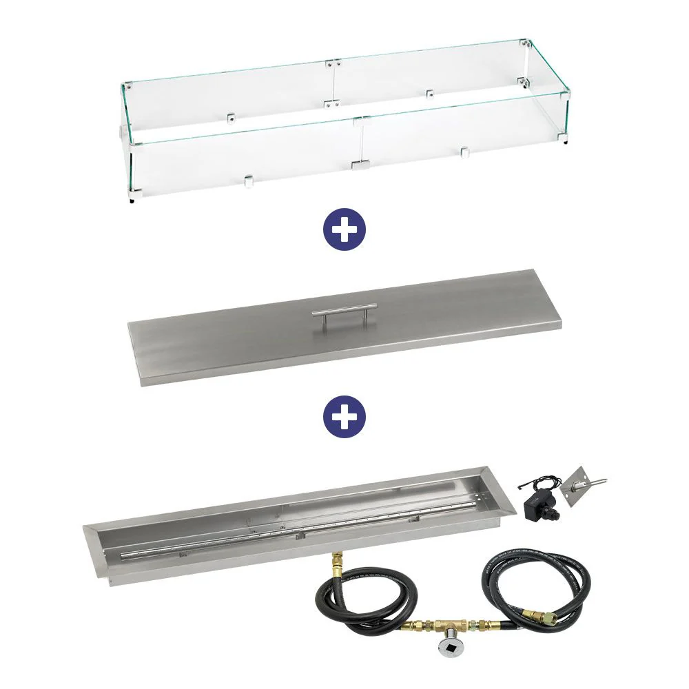 Linear Stainless Steel Drop-In Pan with Spark Ignition Kit - Bundle - Image 6