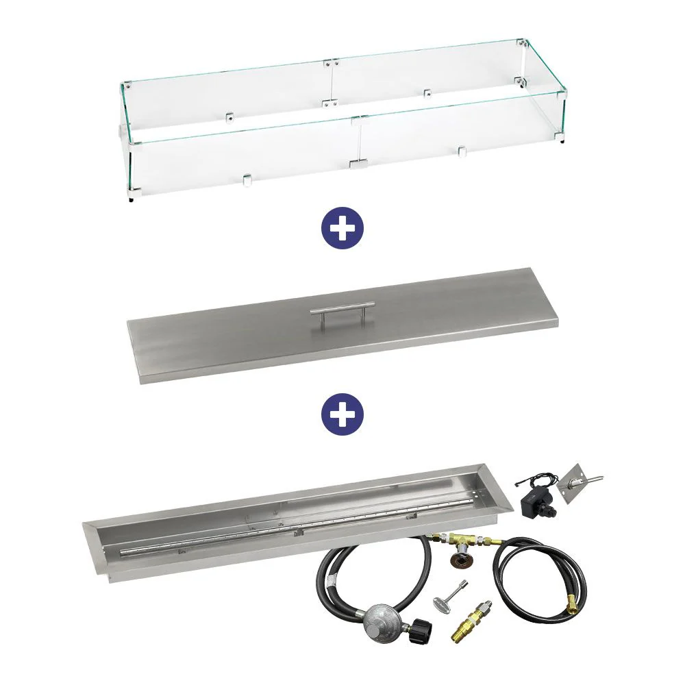 Linear Stainless Steel Drop-In Pan with Spark Ignition Kit - Bundle - Image 7