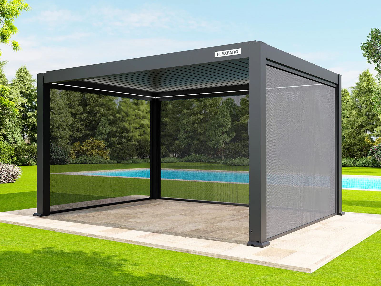 Manual Roller Shades for FlexPatio Pergolas - Image 7