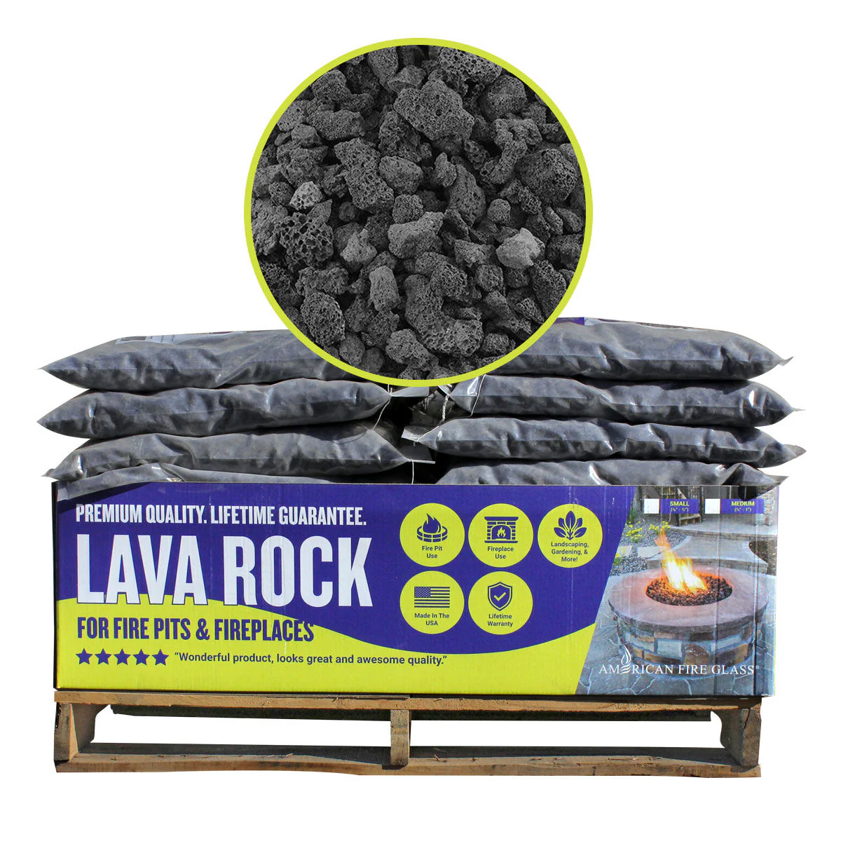 Medium Black Lava Rock - 1/2" - 1" - Image 3