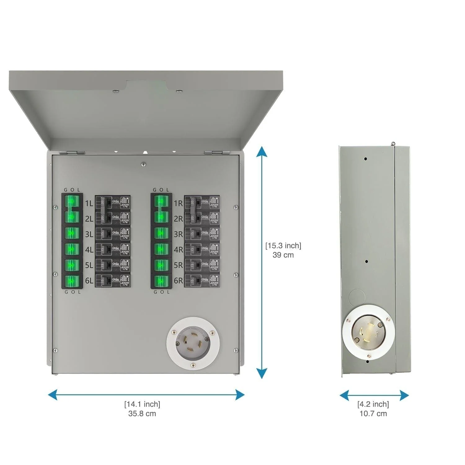 Nature's Generator 12-Circuit 120/240V 30A Non-Automatic Power Transfer Switch - Image 7