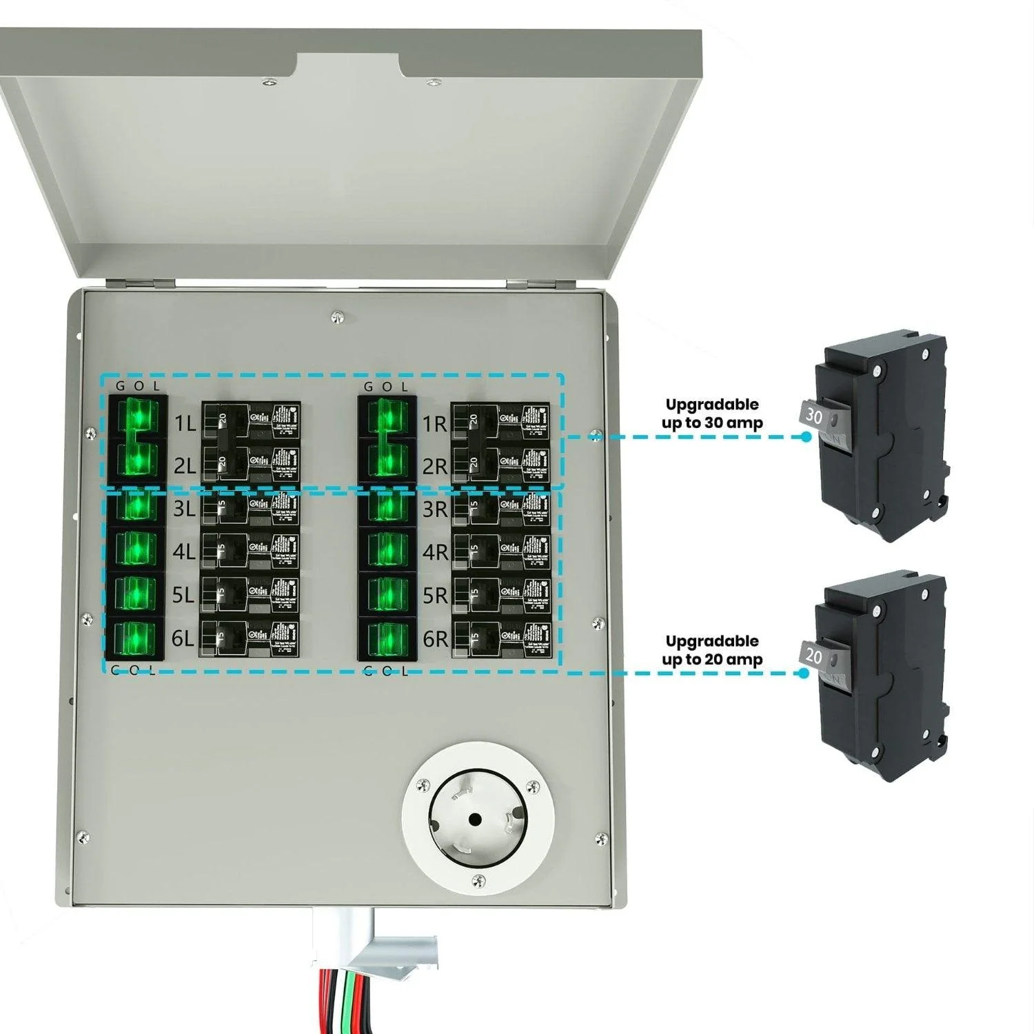 Nature's Generator 12-Circuit 120/240V 50A Non-Automatic Power Transfer Switch - Image 9