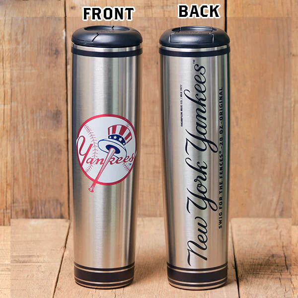 New York Yankees Metal Dugout Mug | Stainless Steel Baseball Bat Mug - Image 2