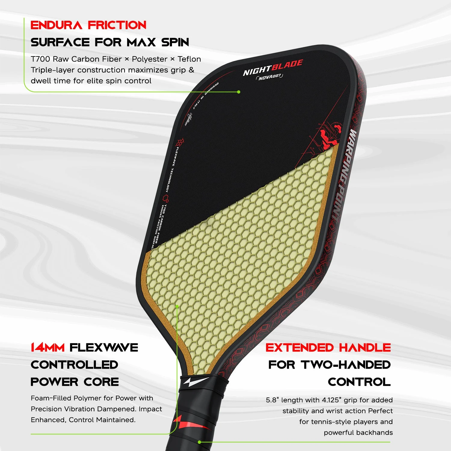 Nightblade Pickleball Paddle 14mm - Image 6